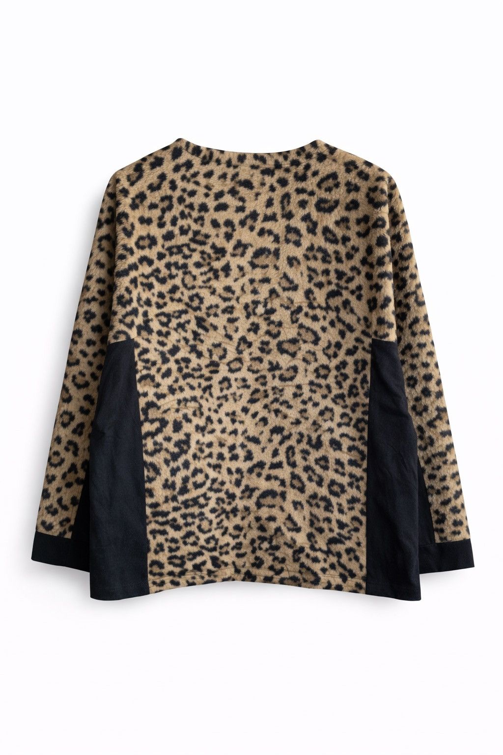 Japanese Brand Silent Worth Leopard Print Wool Blend Zip Jacket Women Size M / US 6-8 / IT 42-44 - 2 Thumbnail