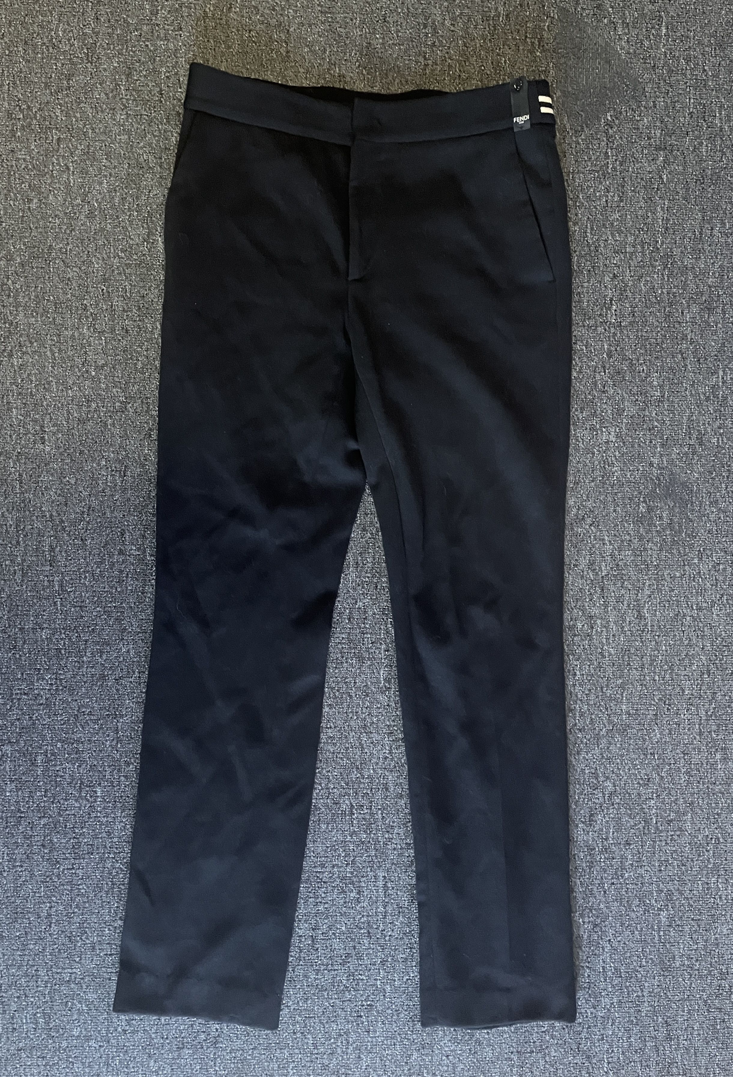 Fendi Fendi Men's Black Thick Casual Pants Size 46/30 Size US 30 / EU 46 - 1 Thumbnail