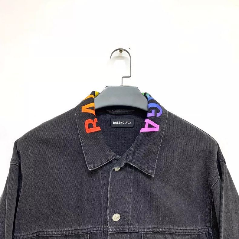 Balenciaga Balenciaga Color-embroidered logo denim jacket 2505-Nextar Size US M / EU 48-50 / 2 - 3 Thumbnail