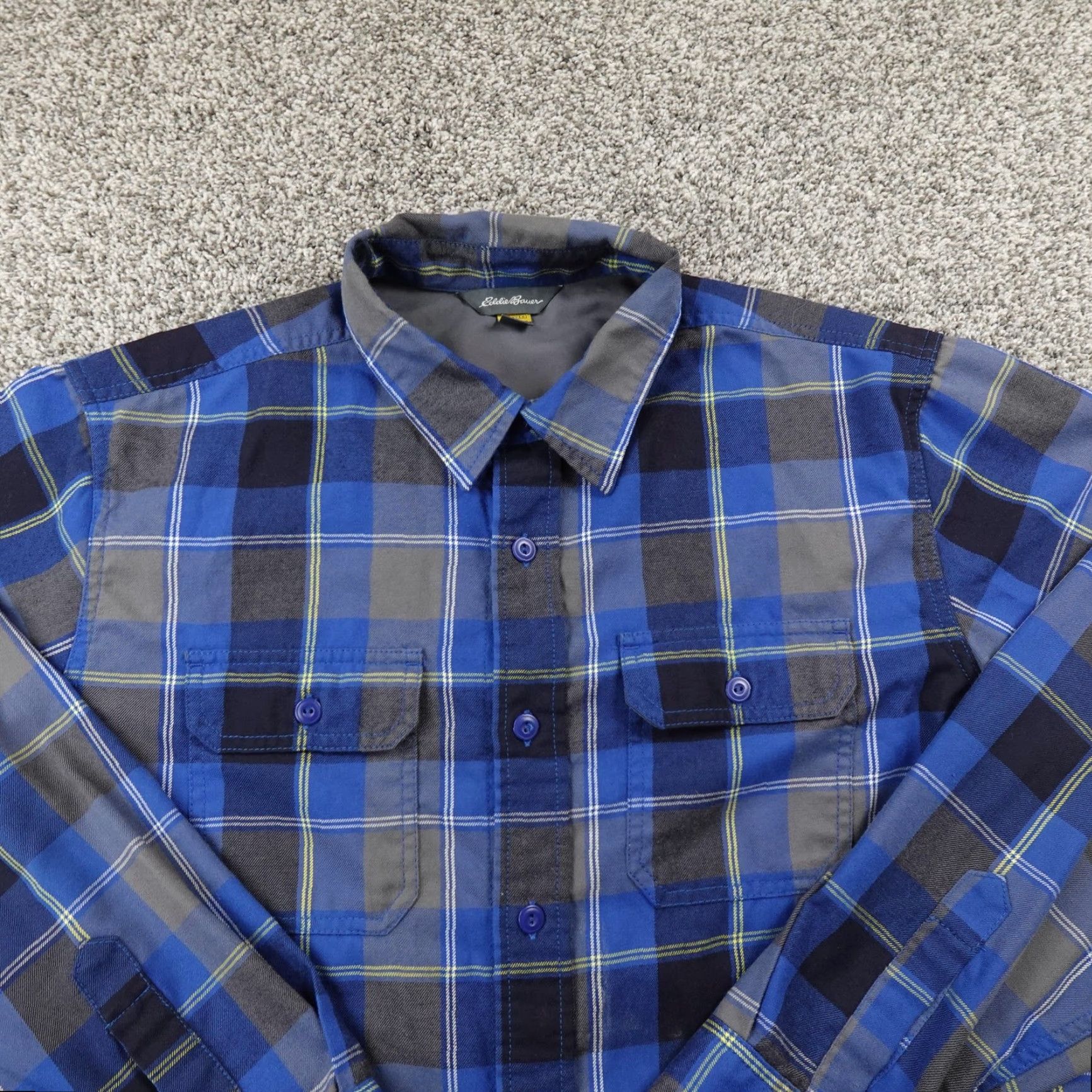 Eddie Bauer Eddie Bauer Shirt Mens L Blue Gray Travex Long Sleeve Button Up Outdoor Hiking Plaid N/A Size US L / EU 52-54 / 3 - 3 Thumbnail