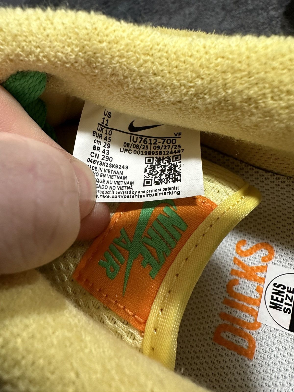 Nike Nike Air Force 1 DOAF Oregon Duck or Egg PE size 11 Size US 11 / EU 44 - 6 Thumbnail