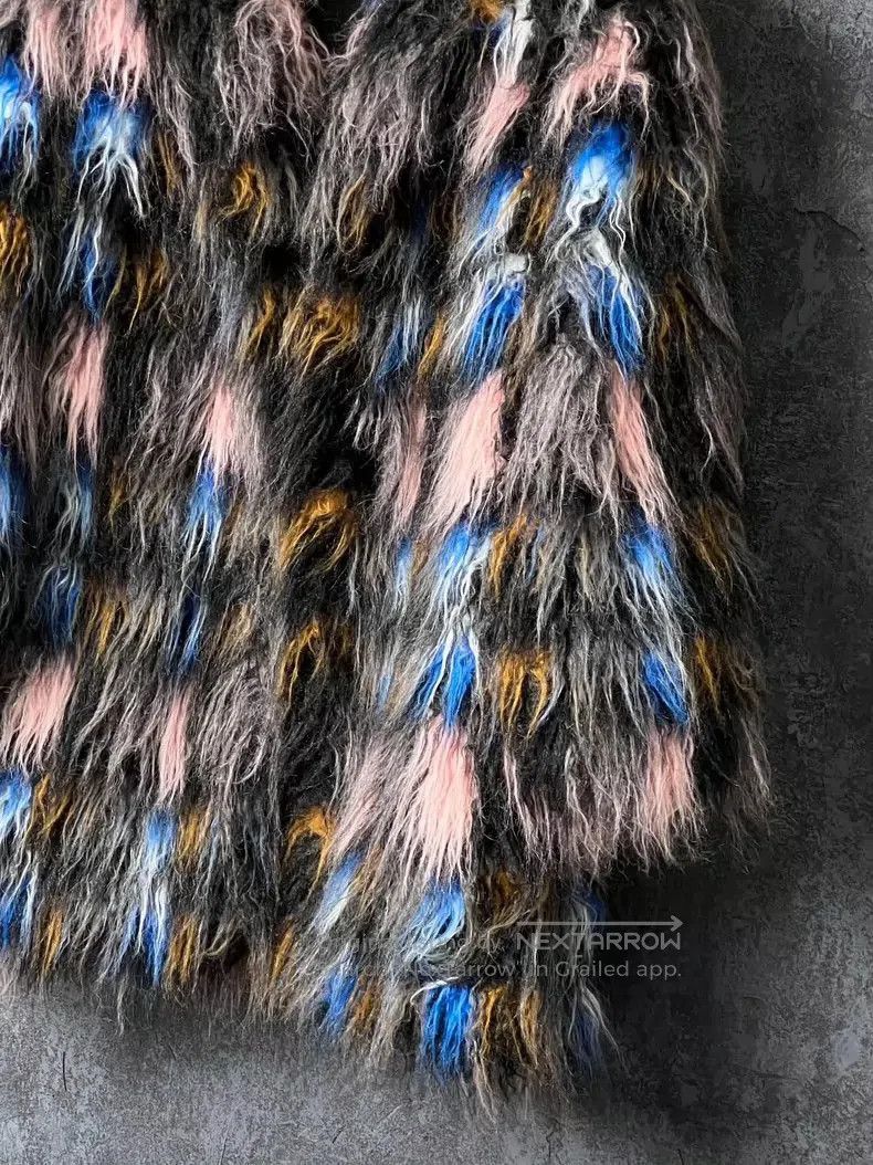 Kenzo KENZO Women's Multicolor Furry Coat. Size US XS / EU 42 / 0 - 4 Thumbnail