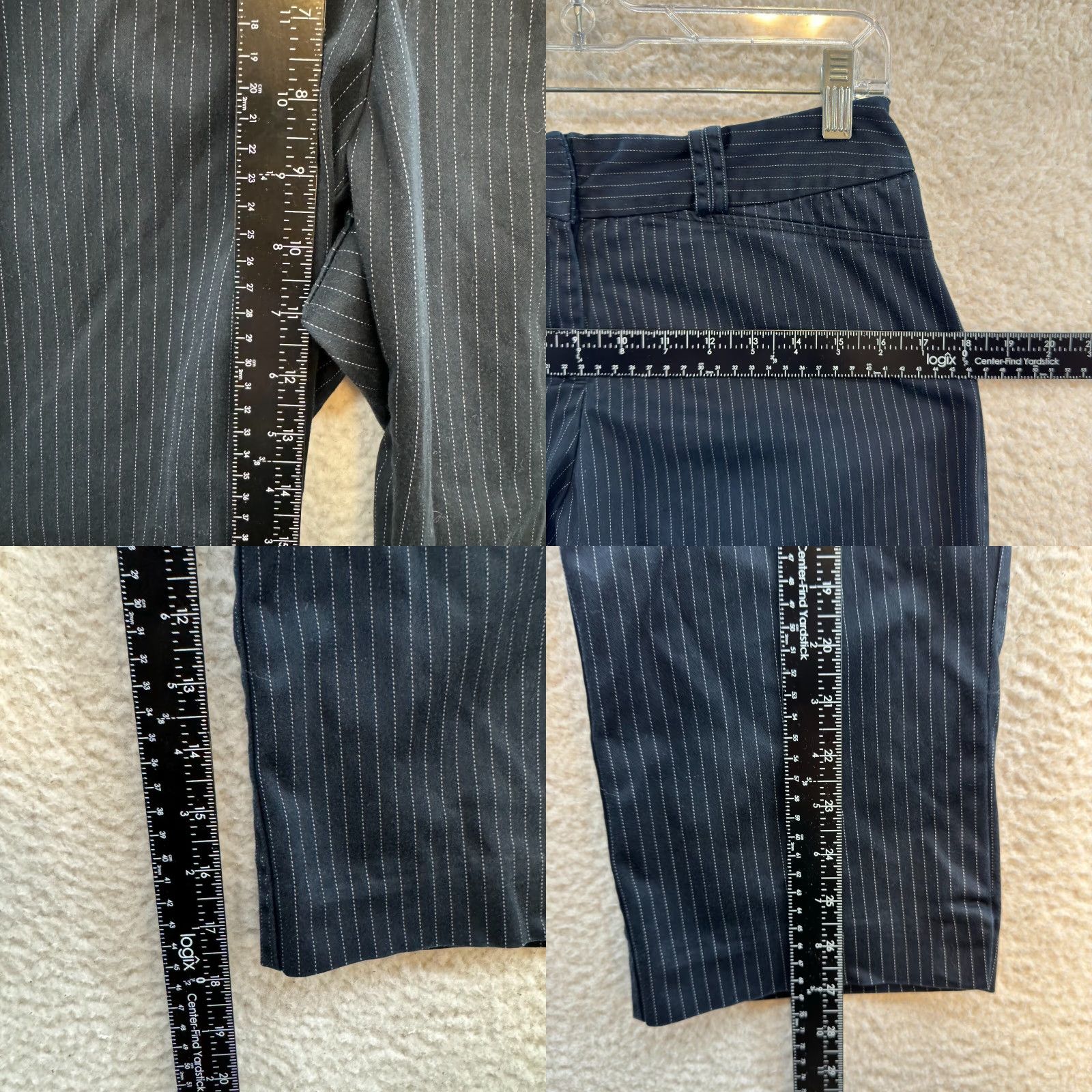 Worthington VINTAGE Worthington Y2K Capri Dress Pants Black Pinstripe Office Trousers Women 6 Petite 27/28 XS? Size 28" / US 6 / IT 42 - 8 Thumbnail
