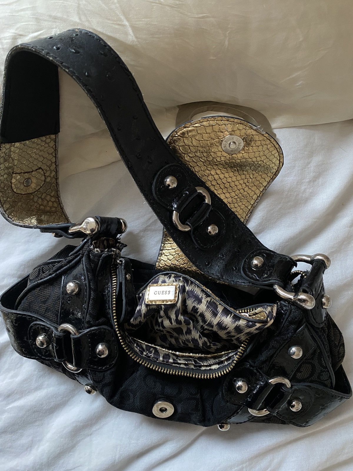 Guess Vintage black guess rare shoulder bag, Size ONE SIZE - 3 Thumbnail