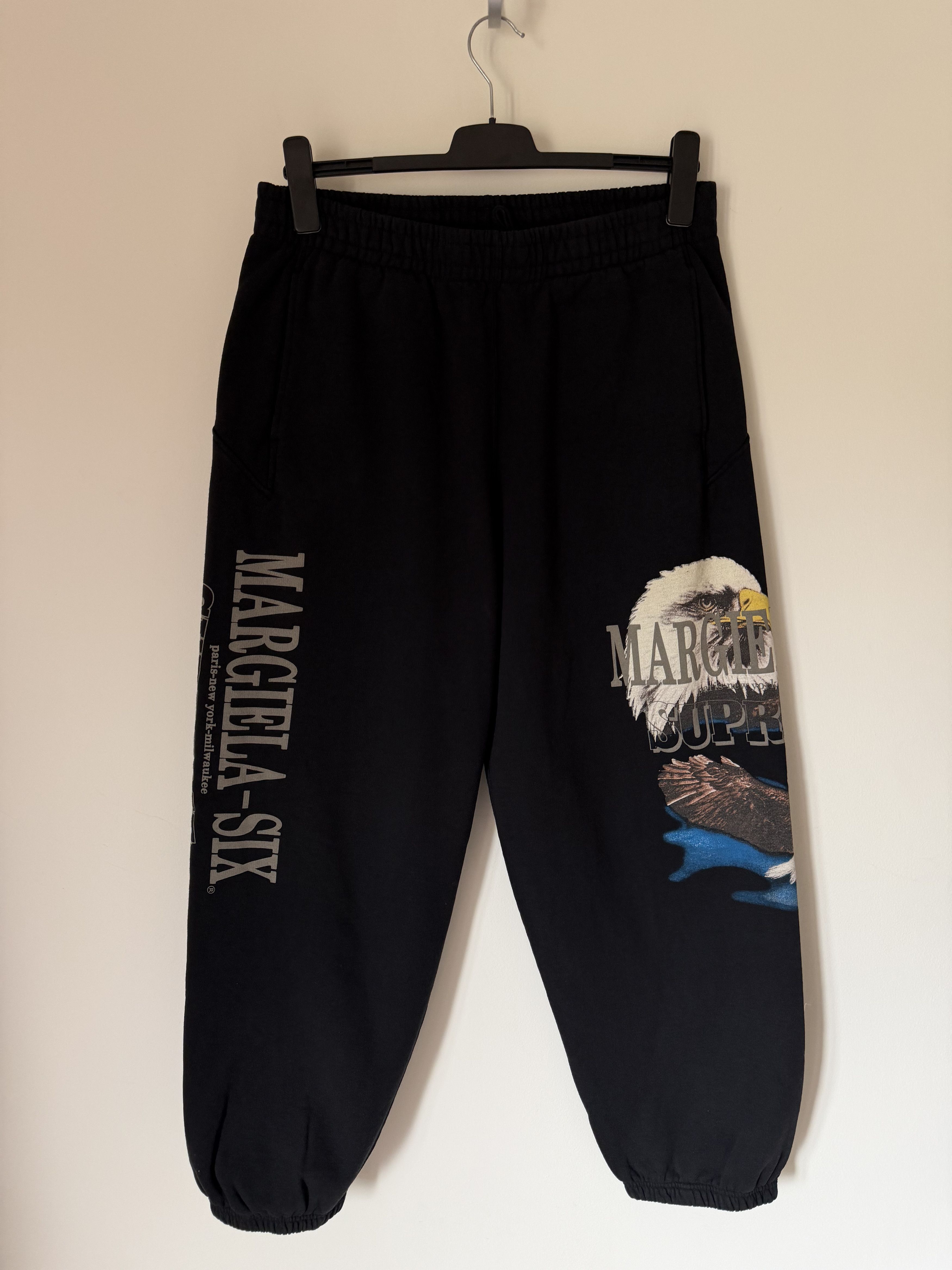 Maison Margiela × Supreme Supreme MM6 Maison Margiela Eagle Sweatpants in Black Size US 30 / EU 46 - 1 Thumbnail