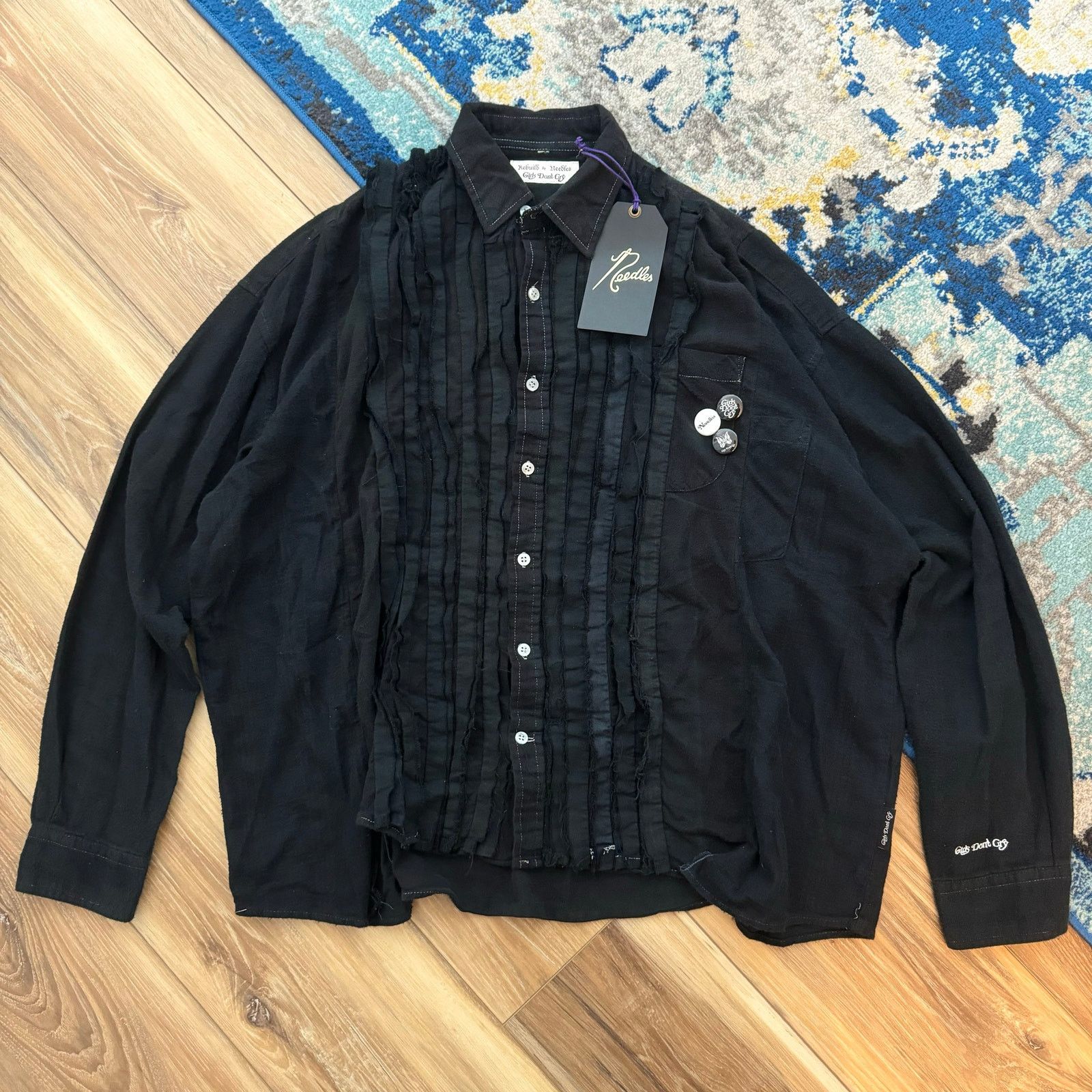 GIRLS DONT CRY X NEEDLES GIRLS DON'T CRY REBUILD SHADOW FLANNEL SHIRT