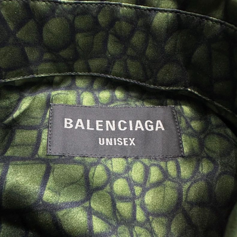 Balenciaga Balenciaga Crocodile Silk Long Sleeve Shirt Size US XS / EU 42 / 0 - 3 Thumbnail