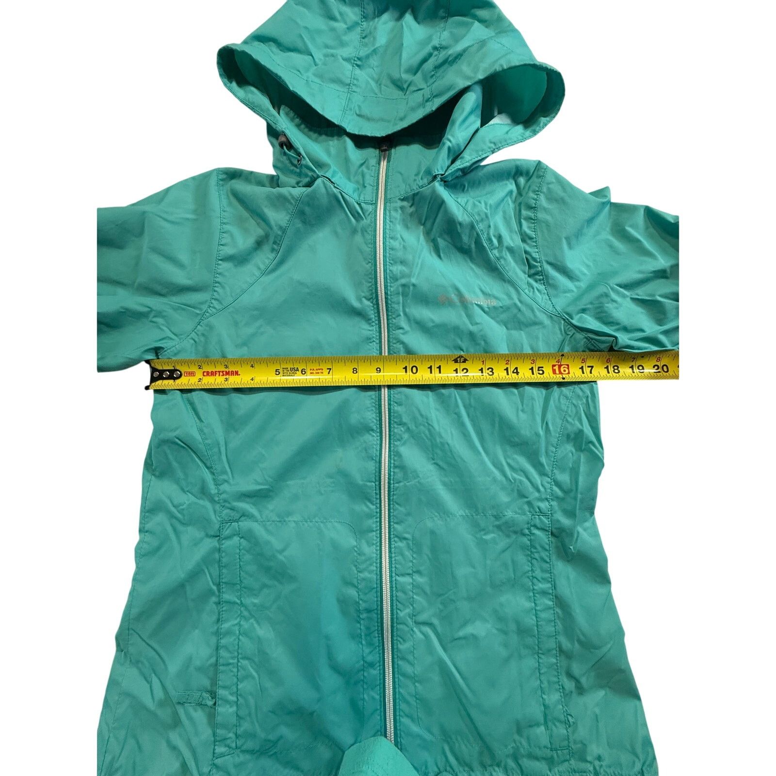 Columbia Columbia Rain Windbreaker Jacket Womens Small Full Zip Teal Size S / US 4 / IT 40 - 4 Thumbnail