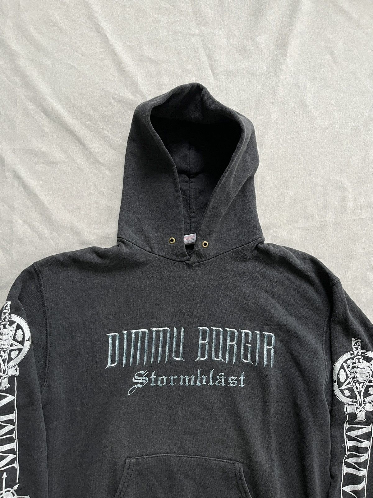 Band Tees Dimmu Borgir Stormblast Vintage Faded Hoodie Size US M / EU 48-50 / 2 - 2 Thumbnail