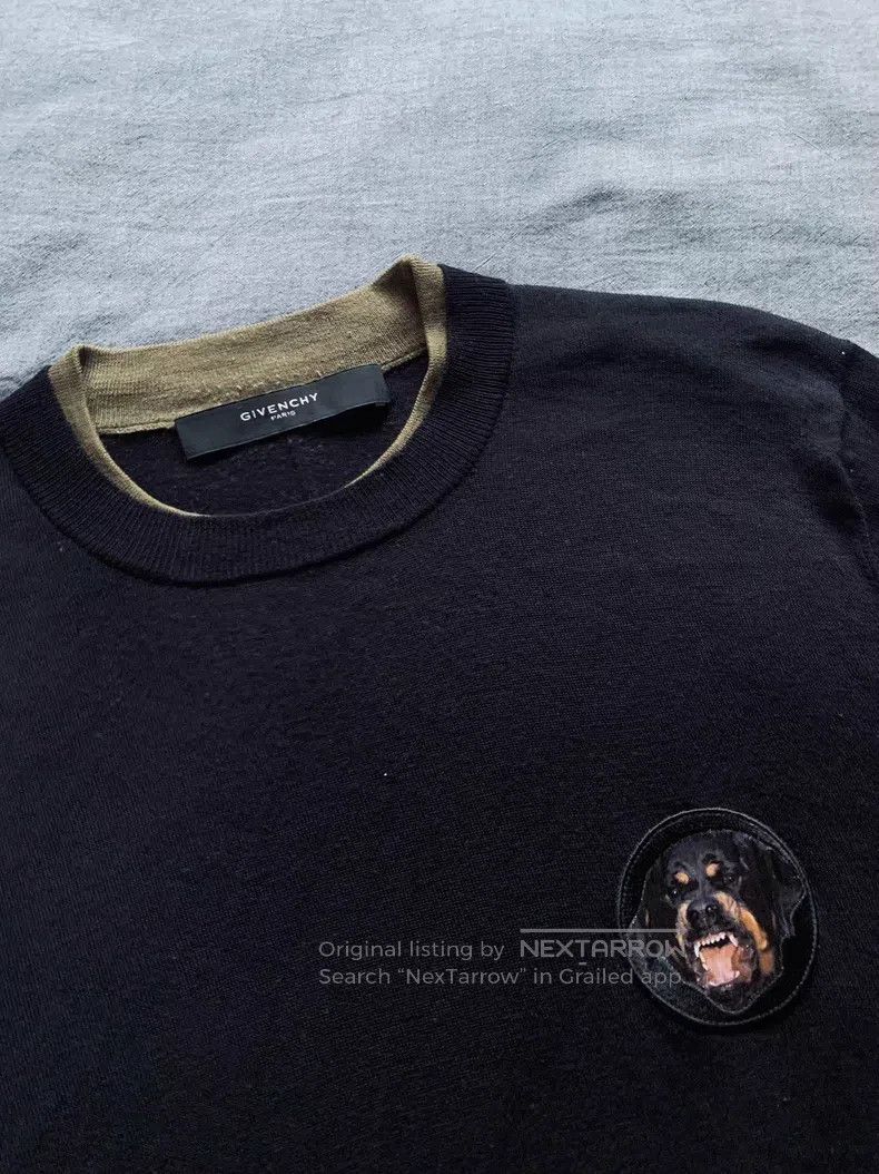 Givenchy Givenchy Size: Medium Dog Head Round Logo Sweater Size US S / EU 44-46 / 1 - 3 Thumbnail