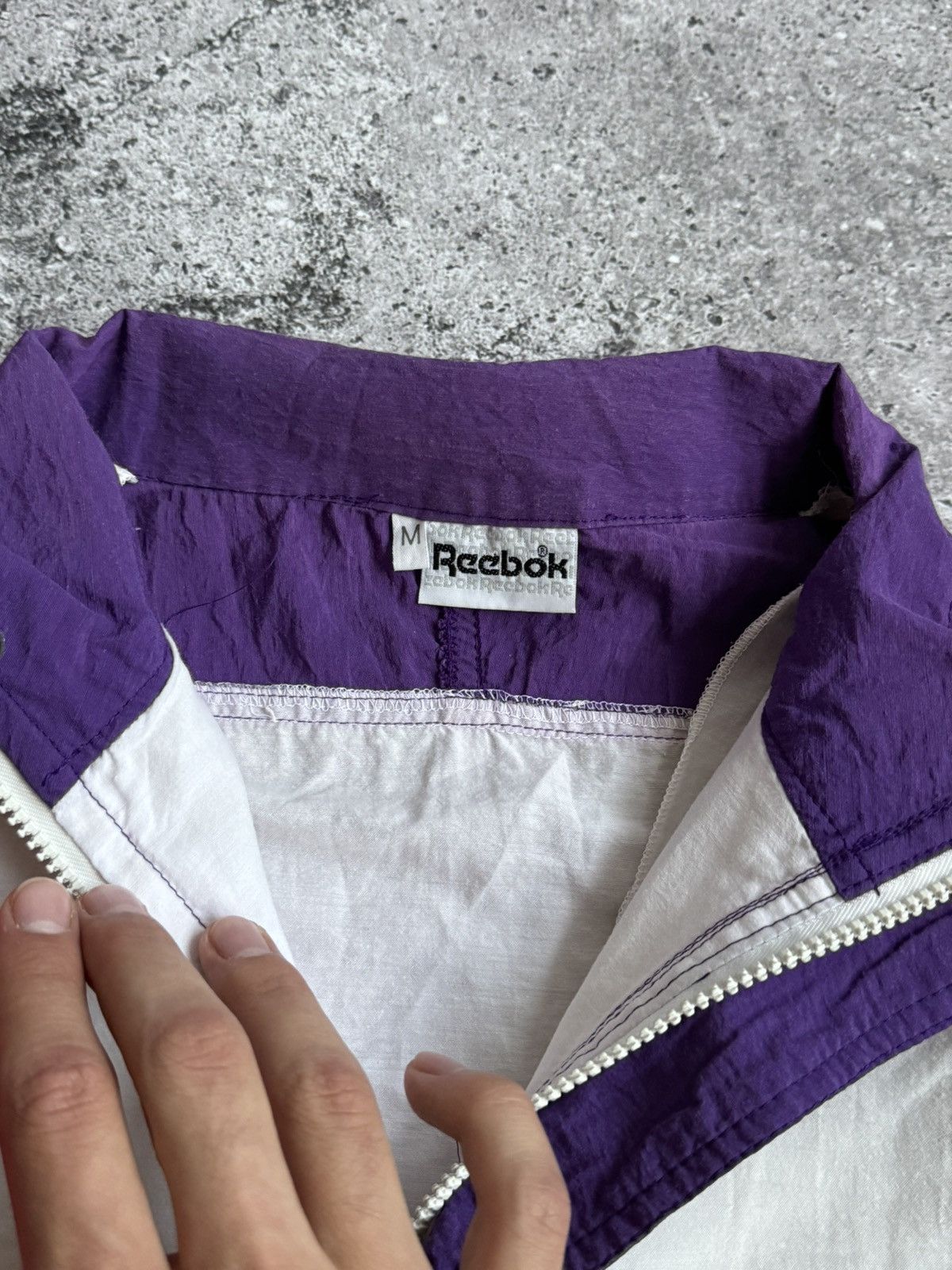 Reebok Vintage Reebok Y2K 1/3 nylon hoodie light jacket Size US M / EU 48-50 / 2 - 8 Thumbnail