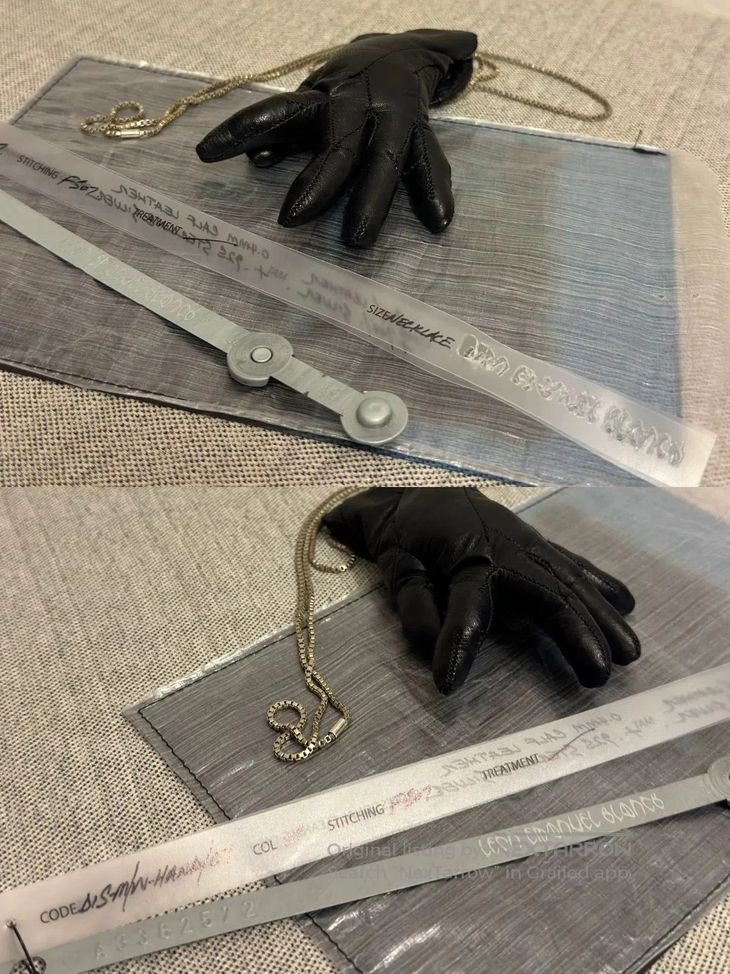 Leon Emanuel Blanck black leather avant-garde glove necklace bag. Size ONE SIZE - 6 Thumbnail