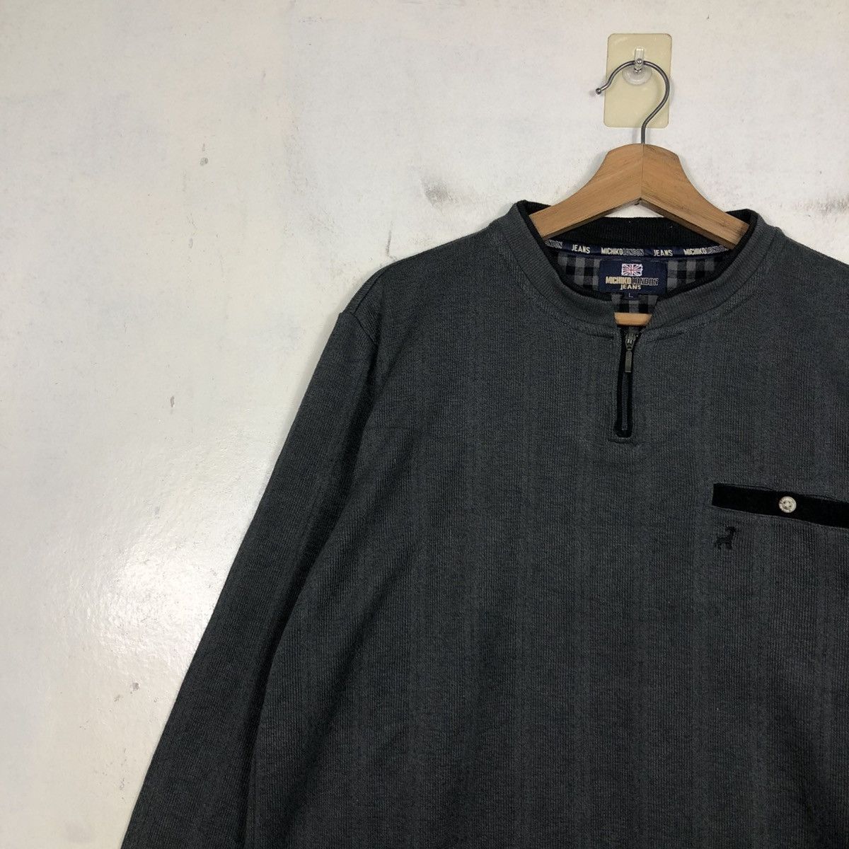 Japanese Brand 📌Vintage Sweatshirt Collar Michiko London Jeans Size US L / EU 52-54 / 3 - 9 Thumbnail