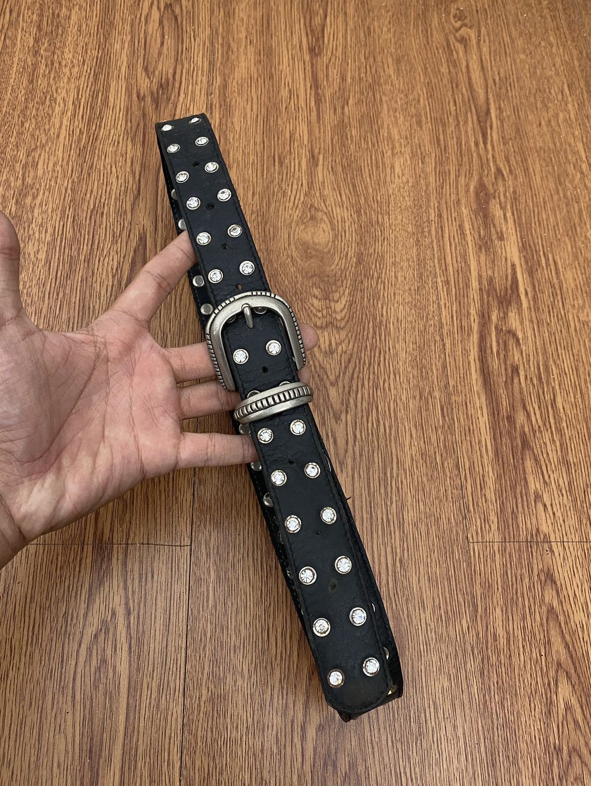 If Six Was Nine × Japanese Brand × Le Grande Bleu (L.G.B.) Crystal leather belt Size ONE SIZE - 2 Thumbnail