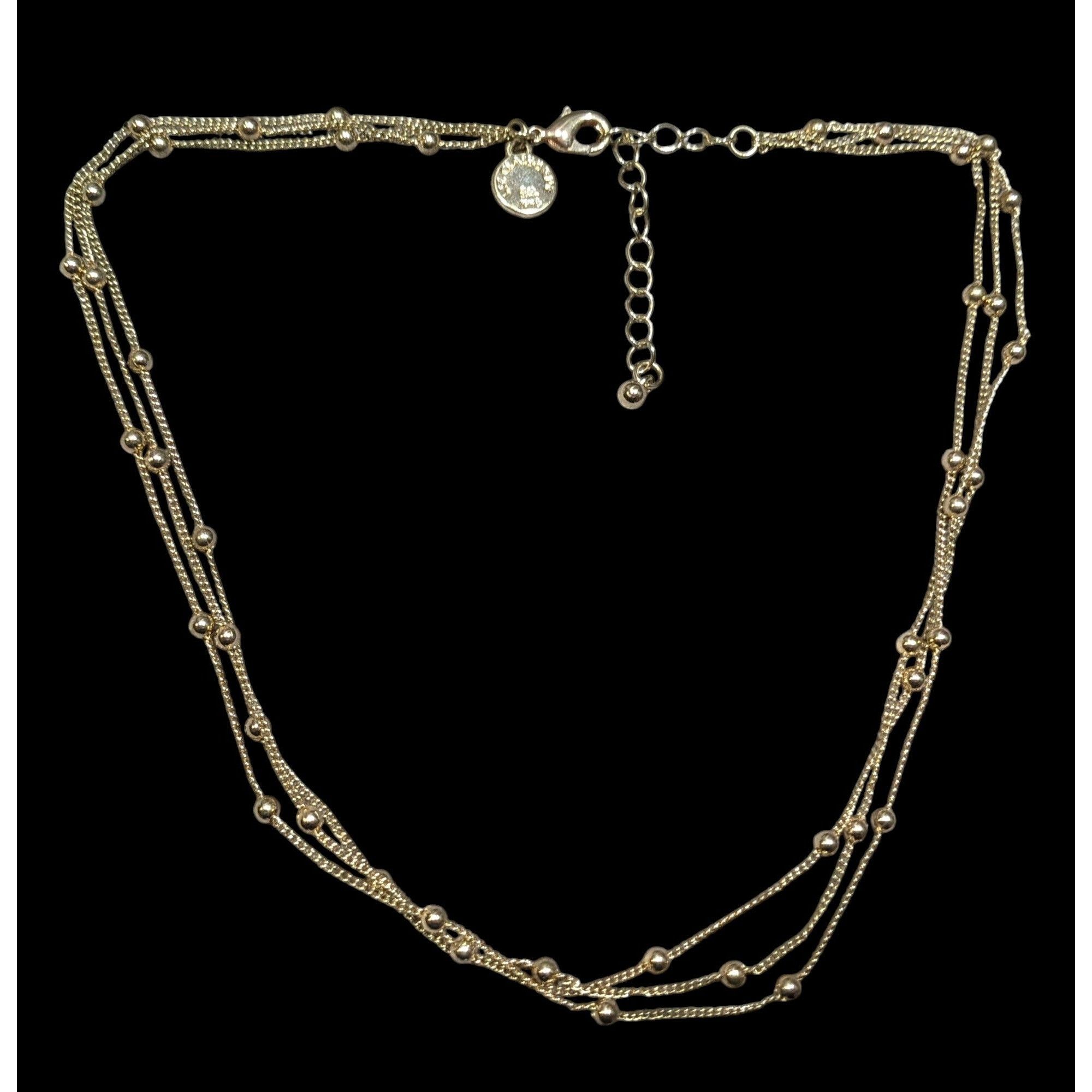 Liz Claiborne Elegant Liz Claiborne Layered Ball Studded Gold Tone Chain N Size ONE SIZE - 1 Thumbnail