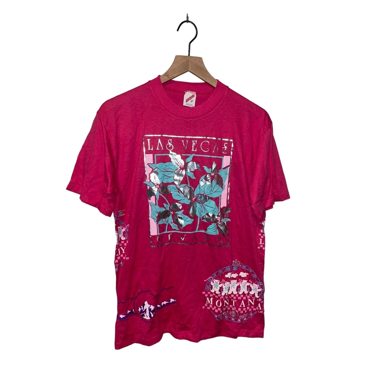 Jerzees Vintage Test Print Shirt Lake Tahoe Napa Bears Tee VTG 90s L Size US L / EU 52-54 / 3 - 1 Thumbnail