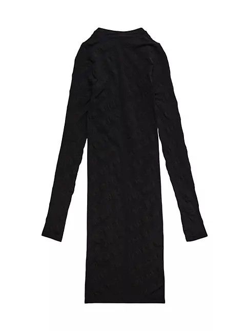 o1mt1gz1024 Mini Allover Logo Dress in Black