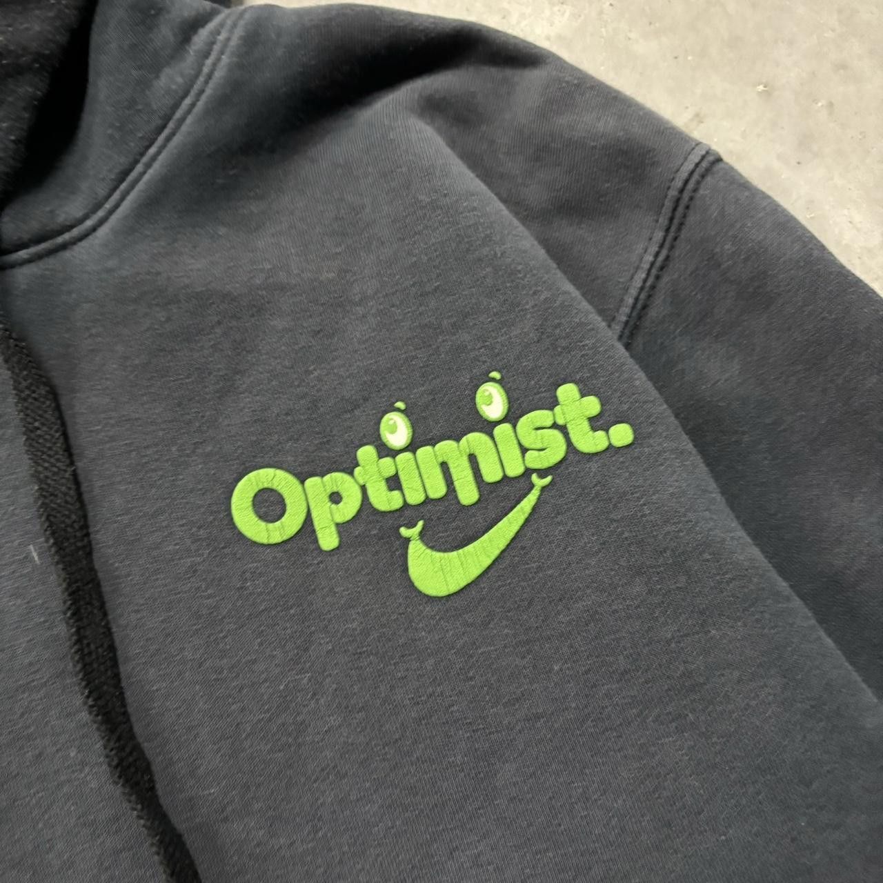 Nike × Vintage Vintage Y2K/2000s Black Nike Optimist Essential Hoodie! Size US M / EU 48-50 / 2 - 5 Thumbnail