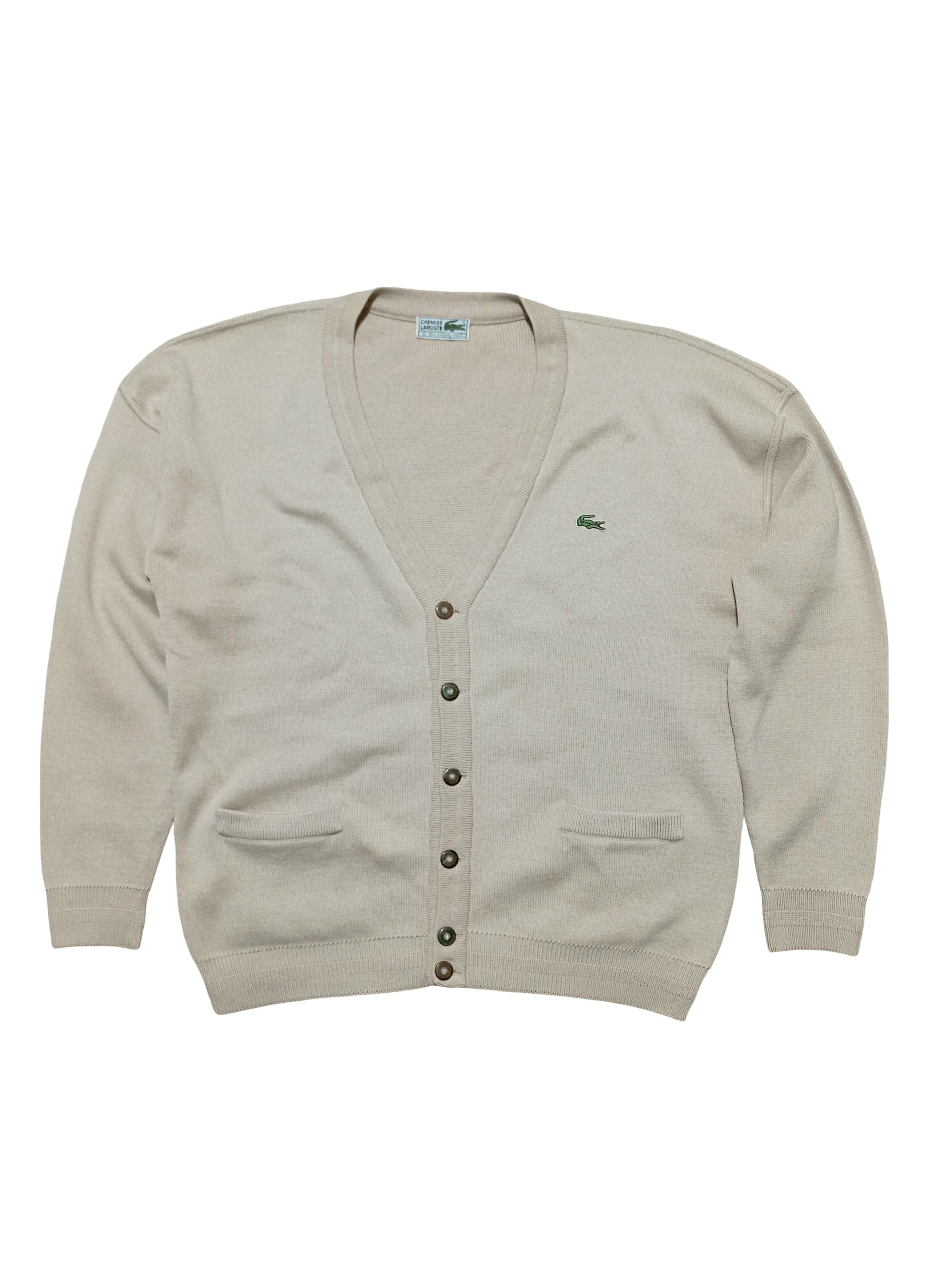 Lacoste Vintage Lacoste 90s Cardigan Sweater Old Money Style Size US L / EU 52-54 / 3 - 1 Thumbnail