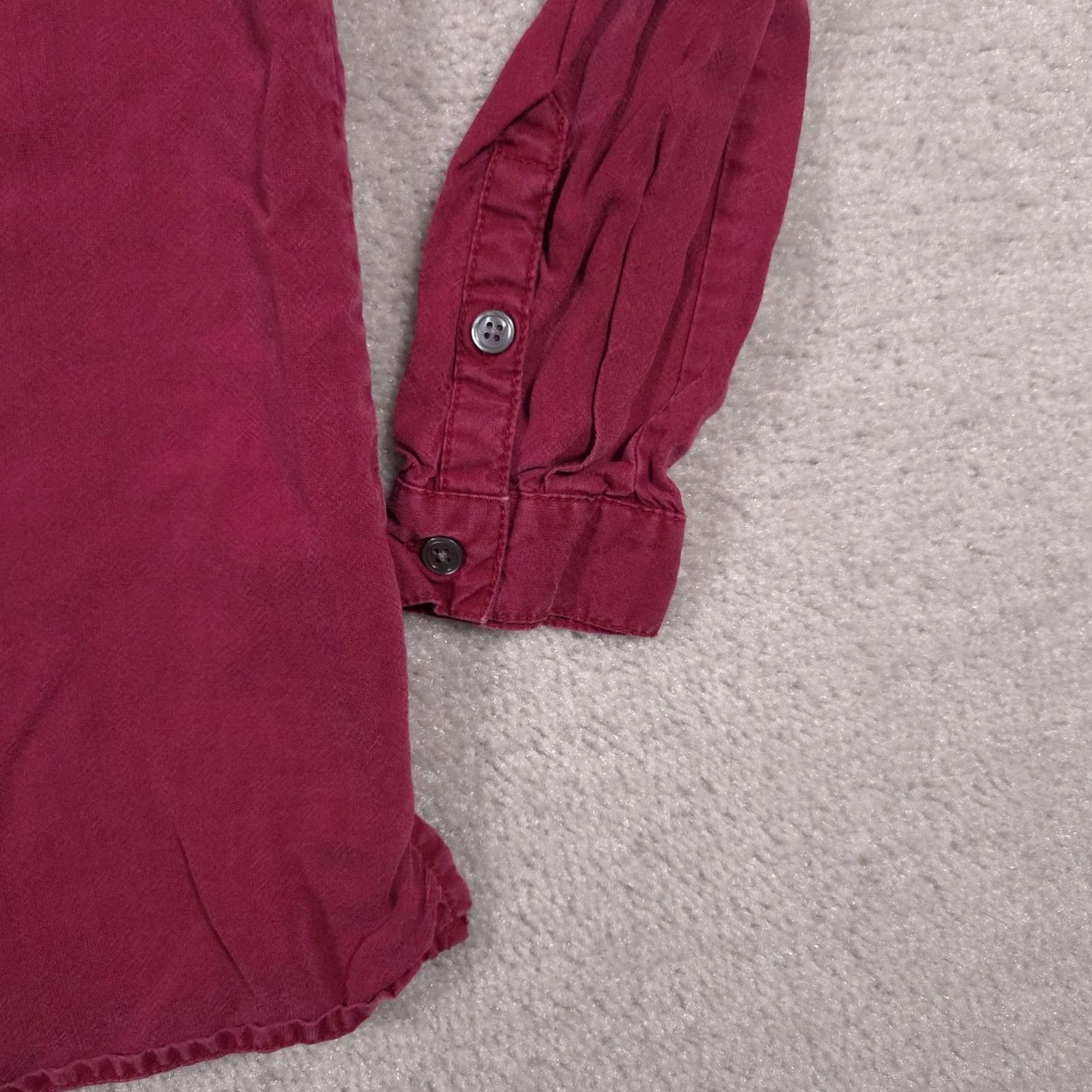 J. Jill J. Jill Shirt Womens XS Long Sleeve Button-Up Tencel Lyocell Pocket Blouse Pink Shirt Women XS Lyocell Button-Up Blouse Size XS / US 0-2 / IT 36-38 - 4 Thumbnail