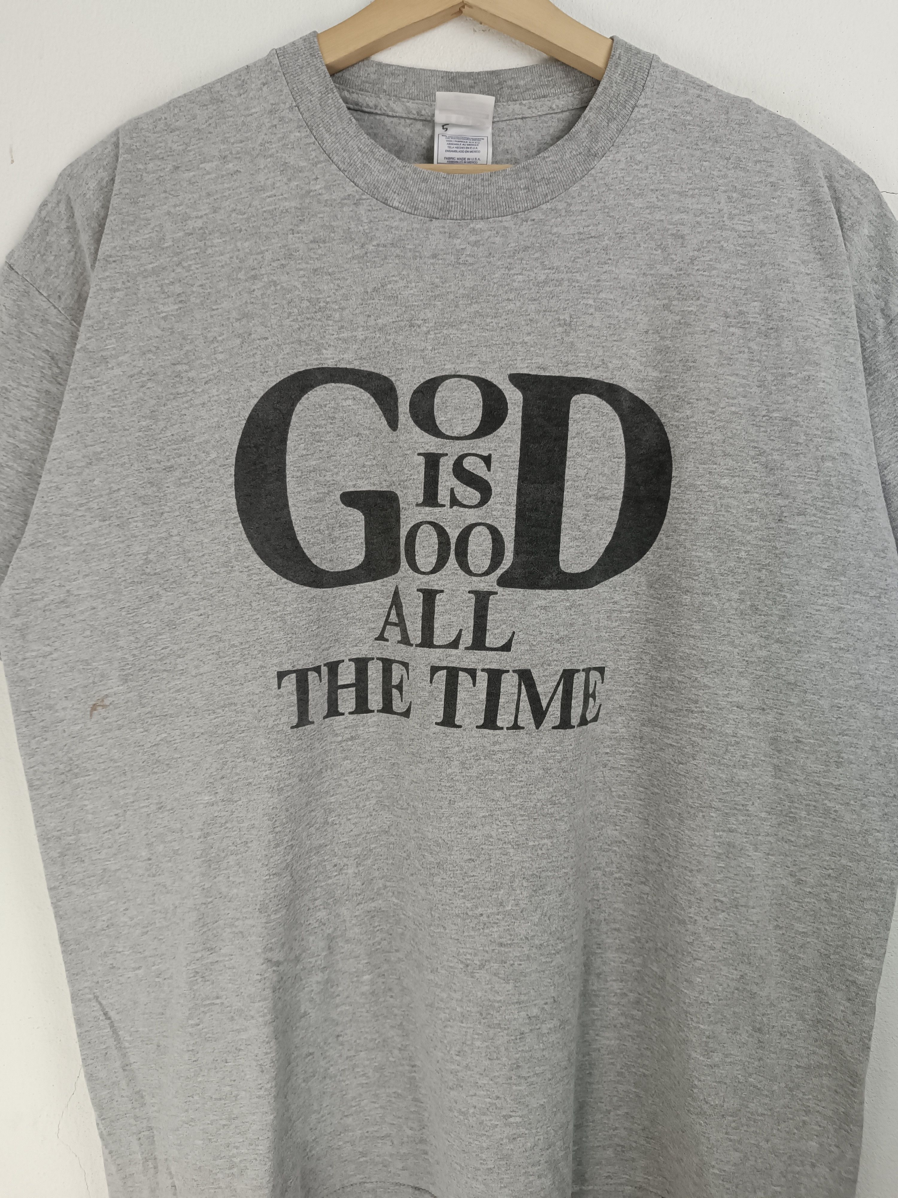 Vintage VINTAGE 90'S GOD IS GOOD ALL THE TIME JESUS RELIGION TEE Size US XL / EU 56 / 4 - 11 Thumbnail