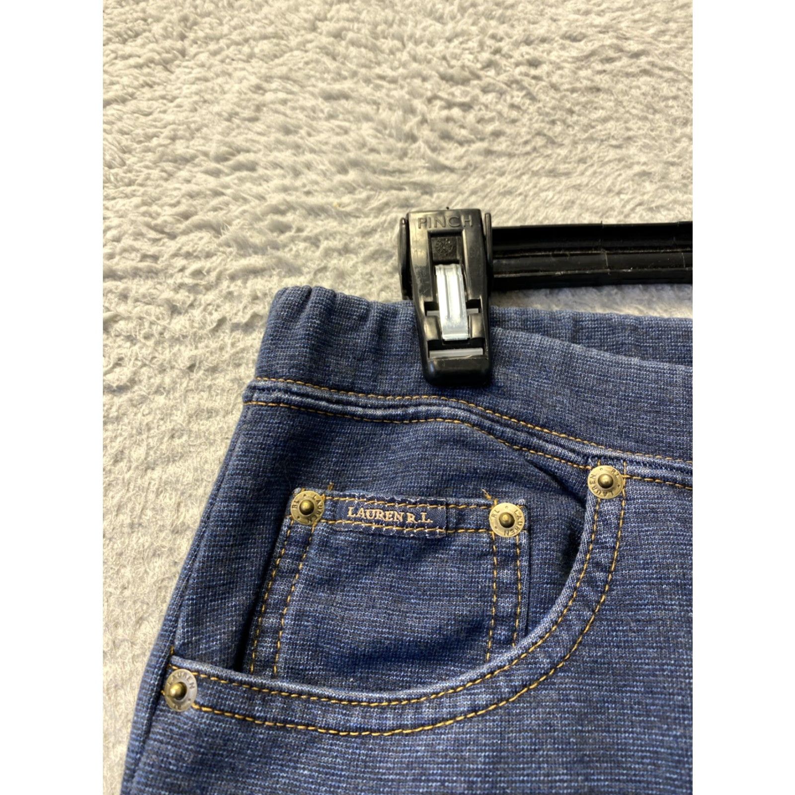 Ralph Lauren Ralph Lauren Jeans Wide-Leg Denim - Women - Size L - Blue - Lightweight Cotton Blend - High Rise - 5-Pocket - Zip Closure Size 36" / US 14 / IT 50 - 3 Thumbnail