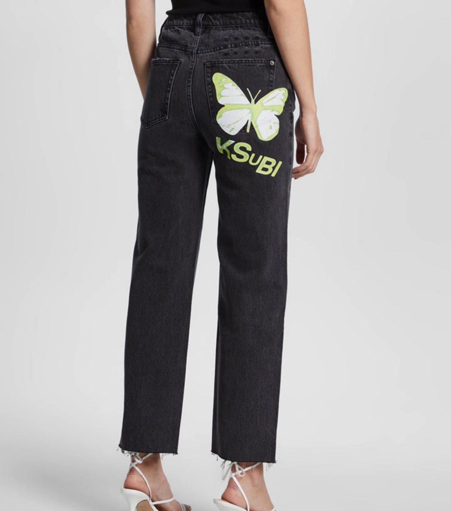 Ksubi Ksubi Brooklyn Phantom Butterfly Print Logo Jeans Size 26" / US 2 / IT 38 - 1 Thumbnail
