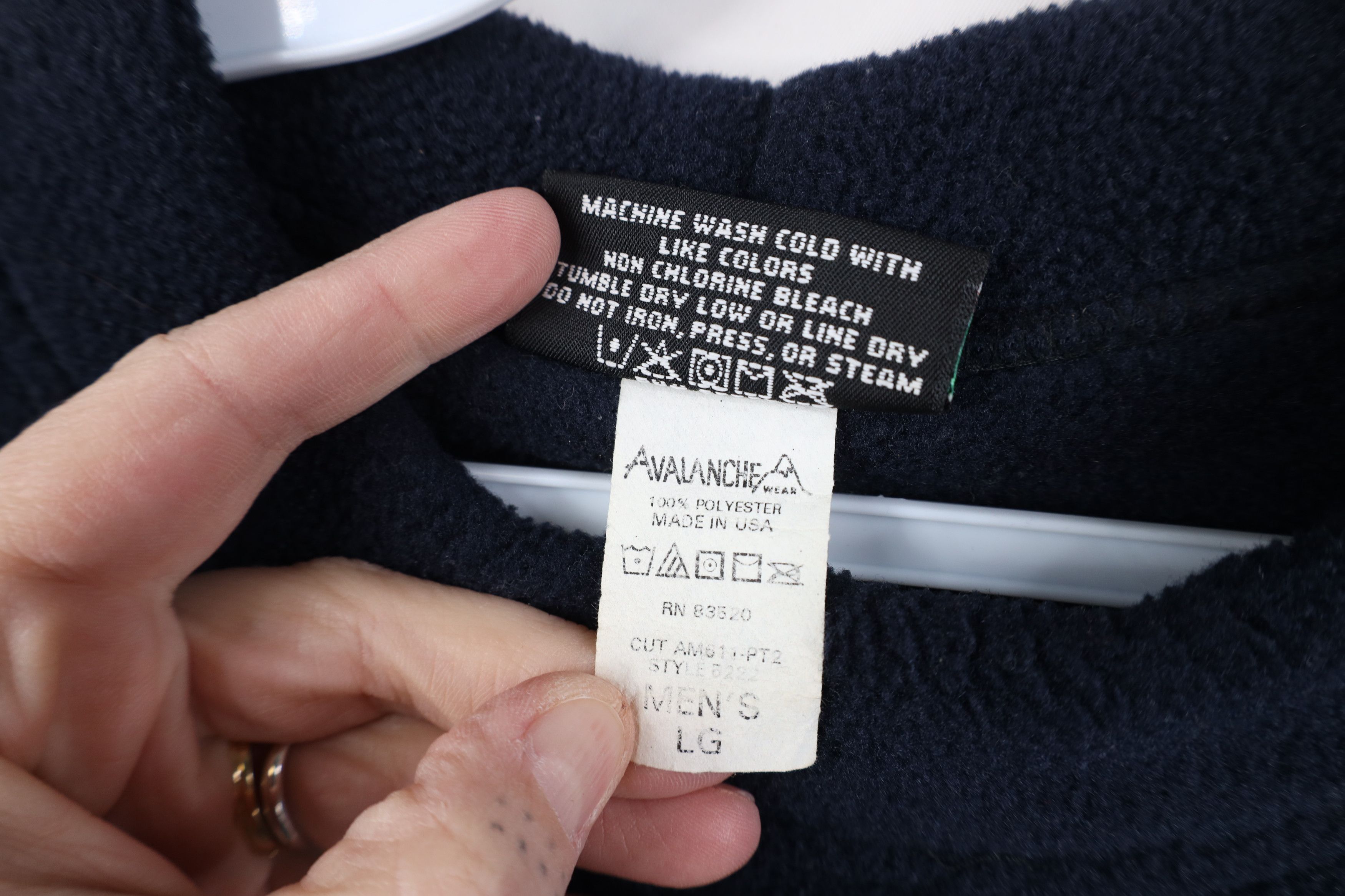 Vintage Vintage 90s Streetwear Thick Baggy Fleece Sweater Blue USA Size US L / EU 52-54 / 3 - 7 Thumbnail