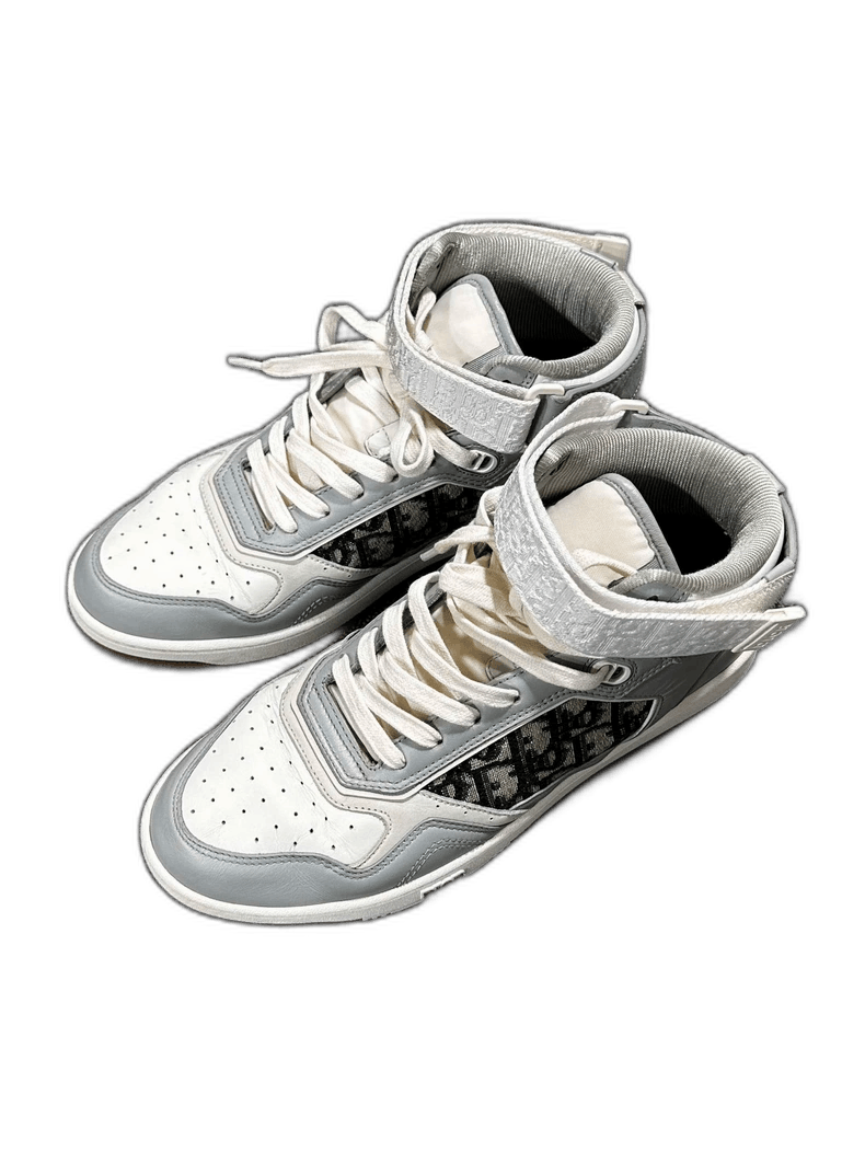 Dior Gray High-Top Sneakers-yf
