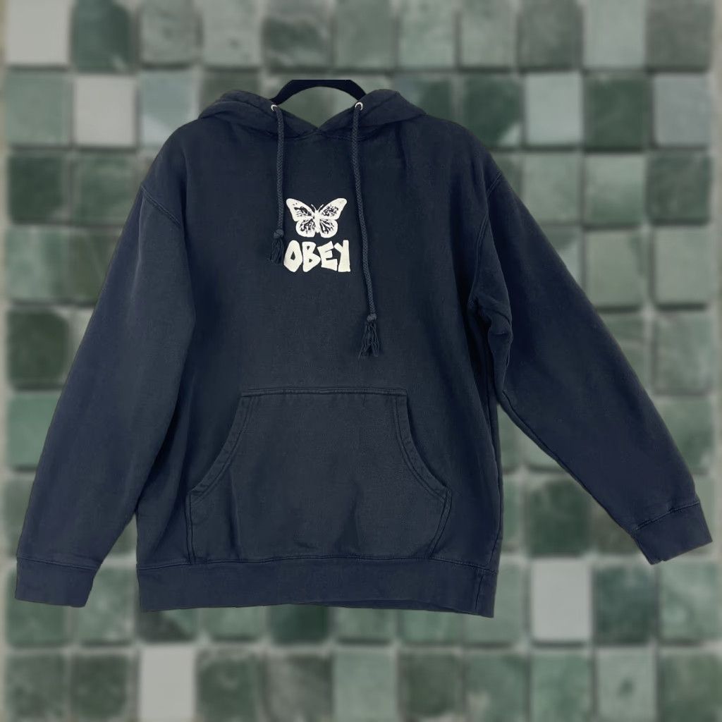 Obey OBEY Metamorphosis Hoodie Sweater Mens Medium Black Pullover Long Sleeve Cotton Size US M / EU 48-50 / 2 - 1 Thumbnail