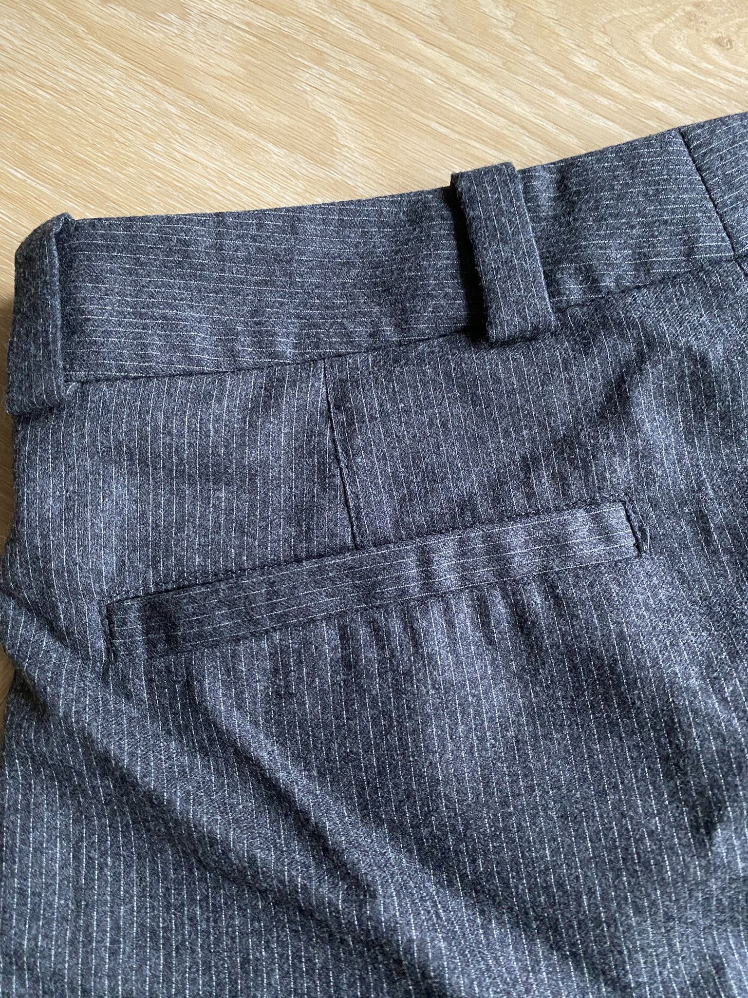 Acne Studios 46/S - Pinstriped Trousers In Grey Melange - 100% Wool Size US 30 / EU 46 - 13 Thumbnail