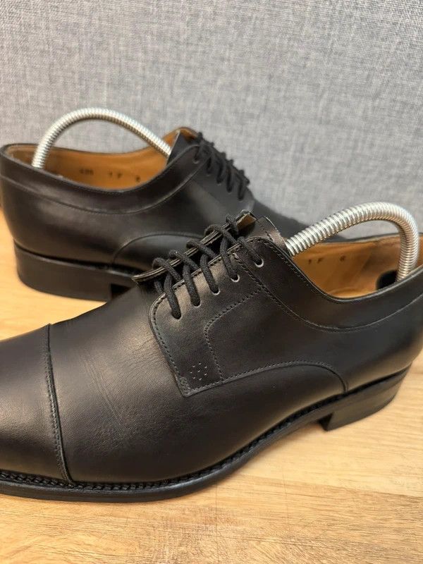 LODING Loding 1998 Paris Derby Leather Black Shoes Lace Ups 6 40 Size US 7 / EU 40 - 9 Thumbnail