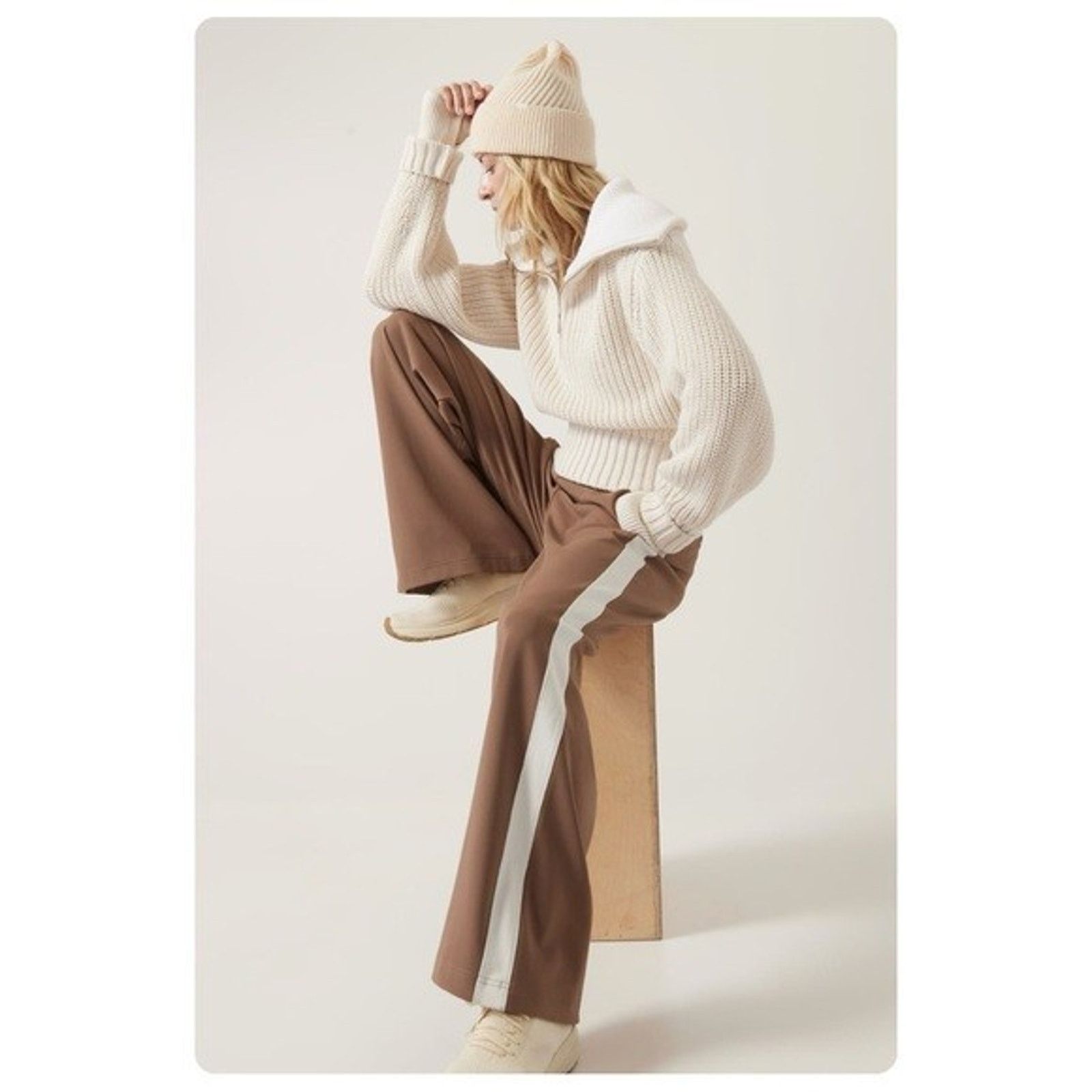 Athleta Athleta Venice Colorblock Wide Leg Pant Rustic Magnolia1X Size 40" / US 18 - 3 Thumbnail