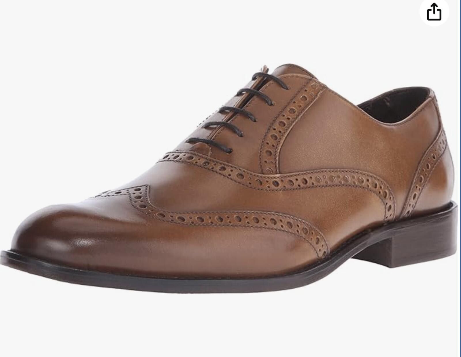 Bruno Magli Bruno Magli Alvar Mens Tan Wingtip Oxford Shoes, Size 10 Size US 10 / EU 43 - 1 Thumbnail