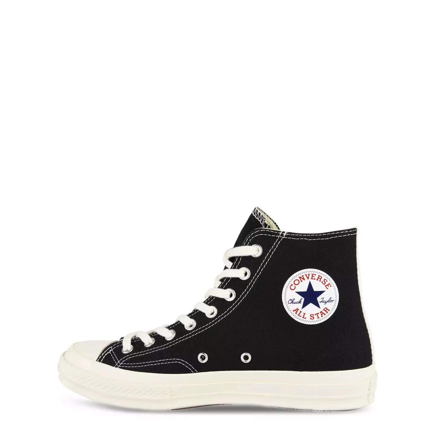 Comme des Garcons PLAY o1g2r1mq0426 Chuck Logo High Top Trainers in Black Size US 12 / EU 45 - 3 Thumbnail