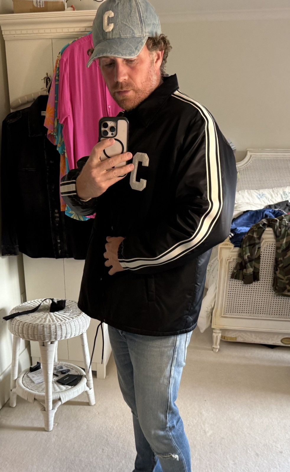 Celine $2.5k Celine coaches jacket C logo shearling lined jacket 50 Size US L / EU 52-54 / 3 - 8 Thumbnail