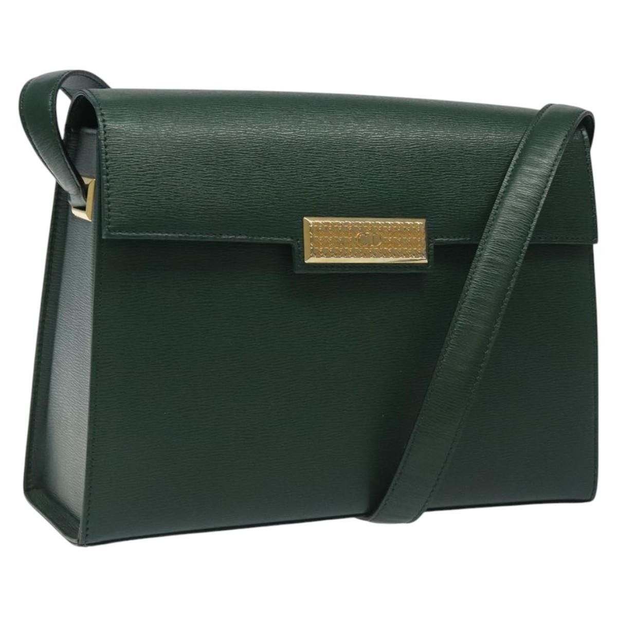 Dior Shoulder Bag Leather Green, Women's