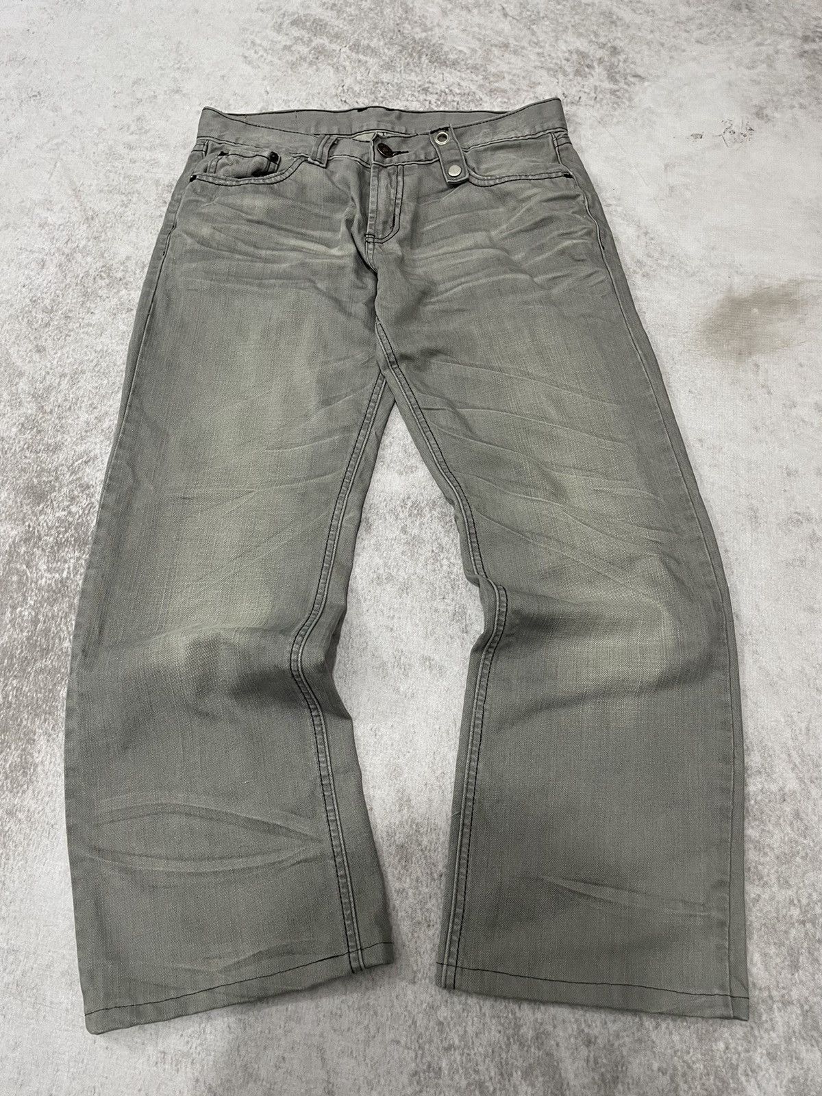 Hysteric Glamour 2000s whitefox japan baggy smoke denim y2k style Size US 31 - 1 Thumbnail