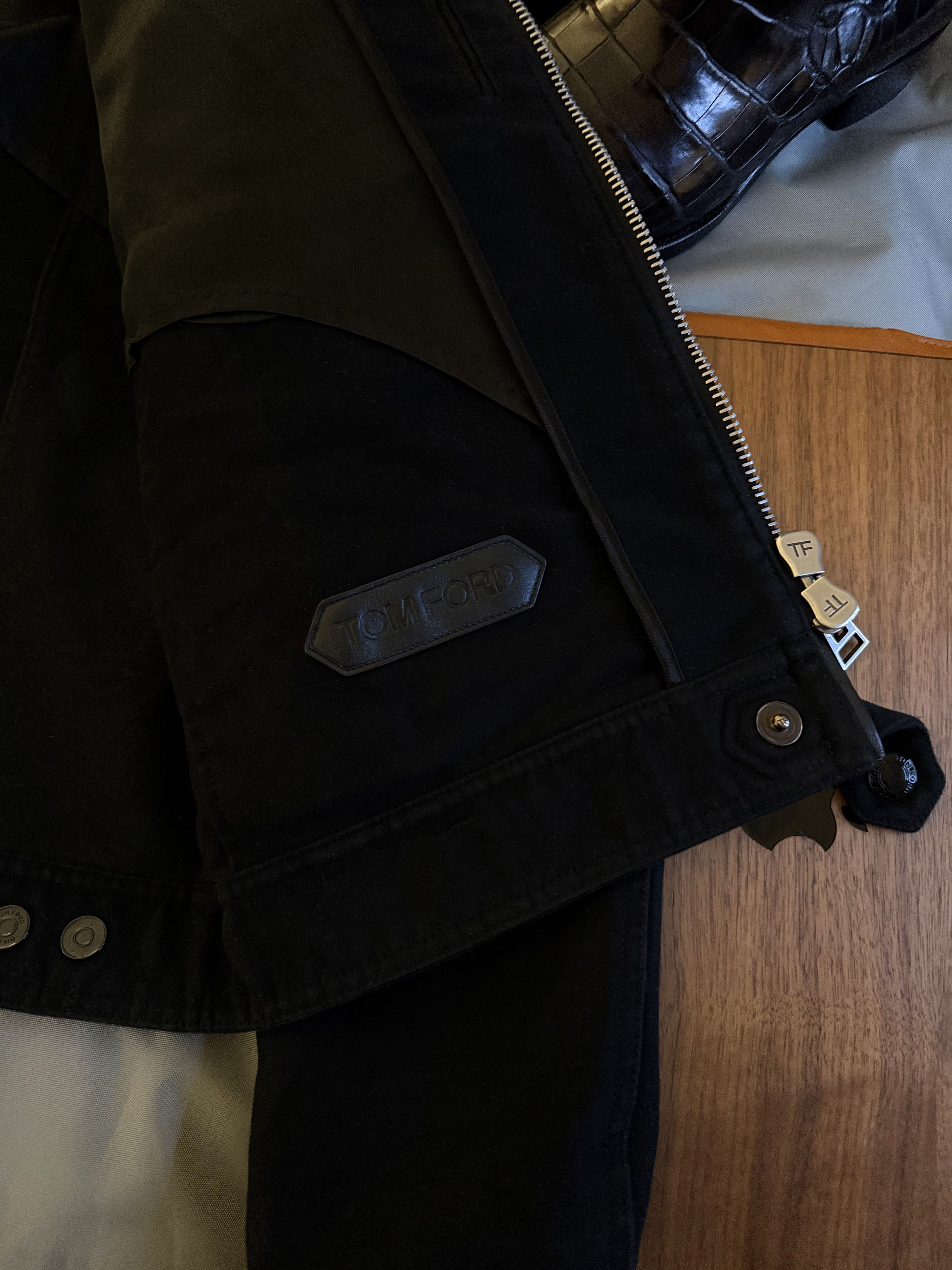 Tom Ford Coveted Ultra-Rare $4,100 w/tax Moleskin Leather Accents Size US M / EU 48-50 / 2 - 17 Thumbnail