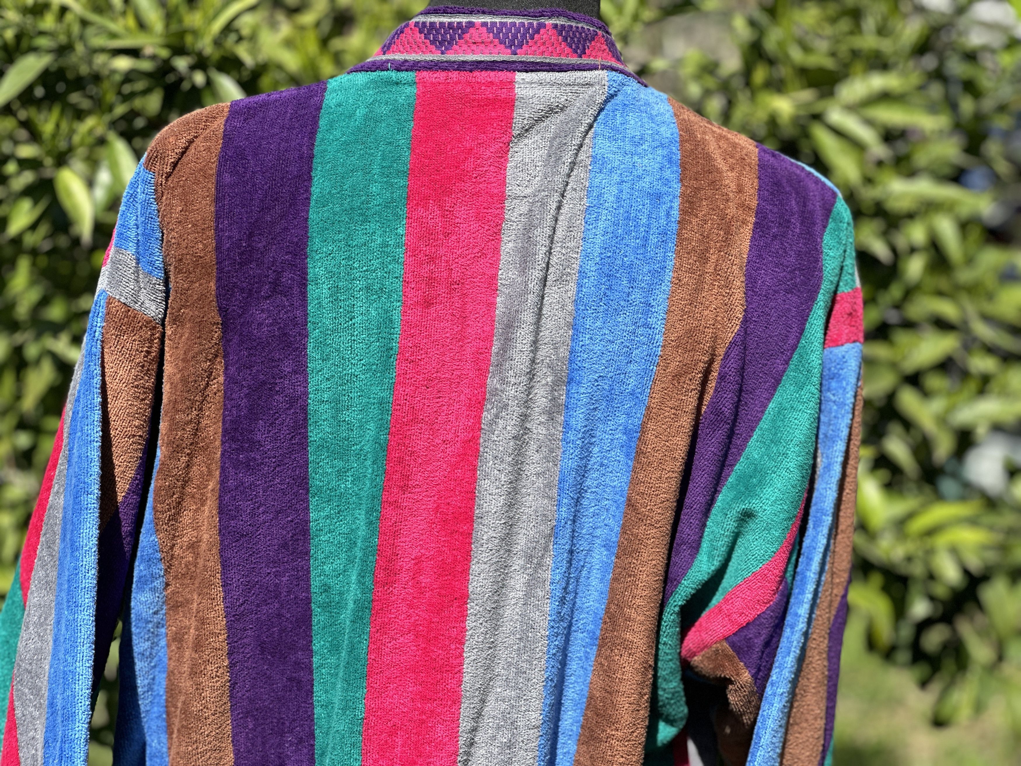 Saint Laurent Paris Bathrobe YSL 3D Knit Striped Linge de Maison Sweater Size M Size US M / EU 48-50 / 2 - 8 Thumbnail