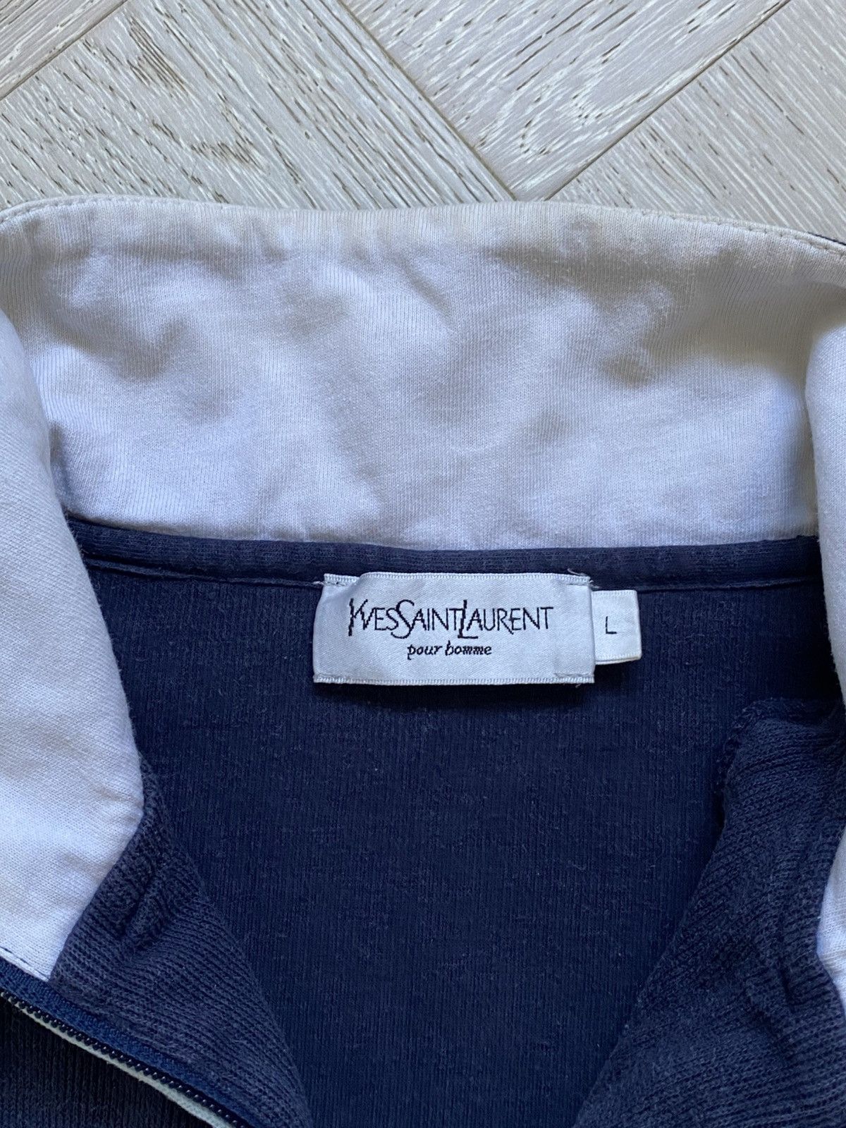 Vintage × Yves Saint Laurent Vintage Yves Saint Laurent Zip-up Jumper Size US L / EU 52-54 / 3 - 6 Thumbnail