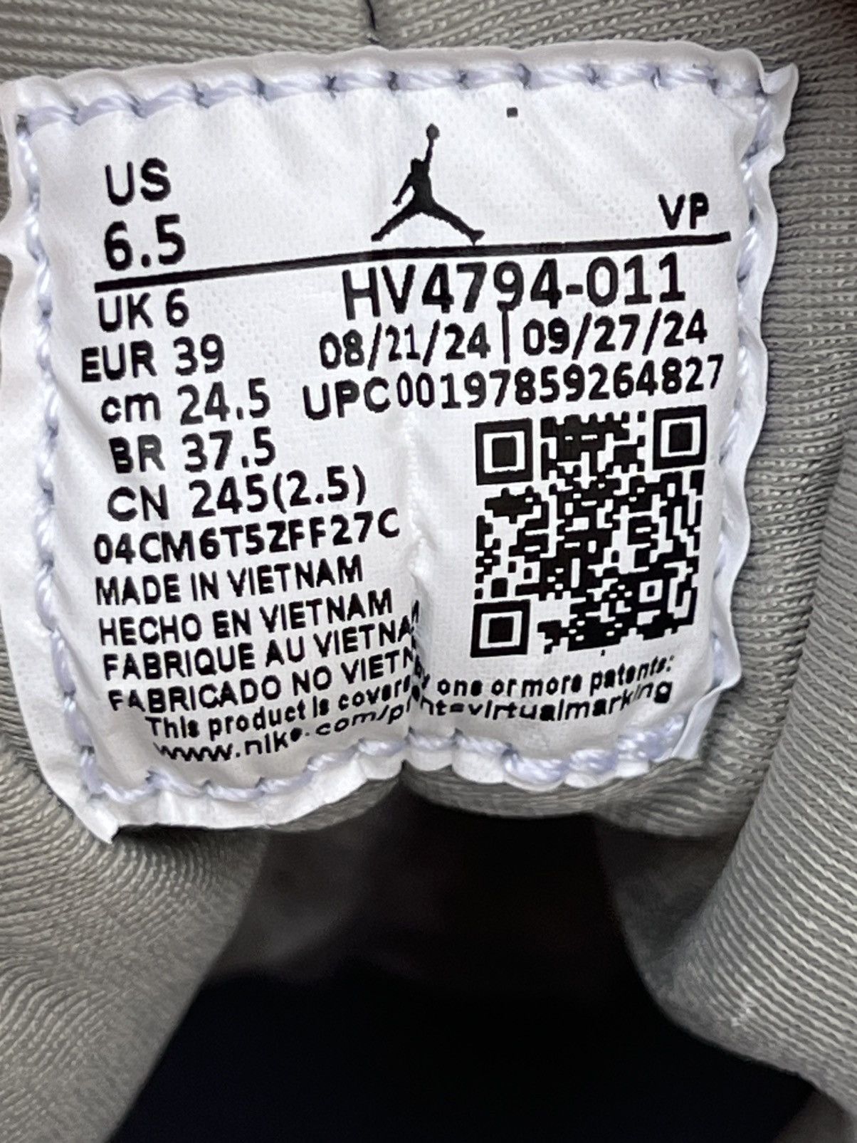 Jordan Brand Nike Air Jordan 9 Cool Grey (HV4794-011) Mens Size 6.5 / 8W Size US 6.5 / EU 39-40 - 13 Thumbnail