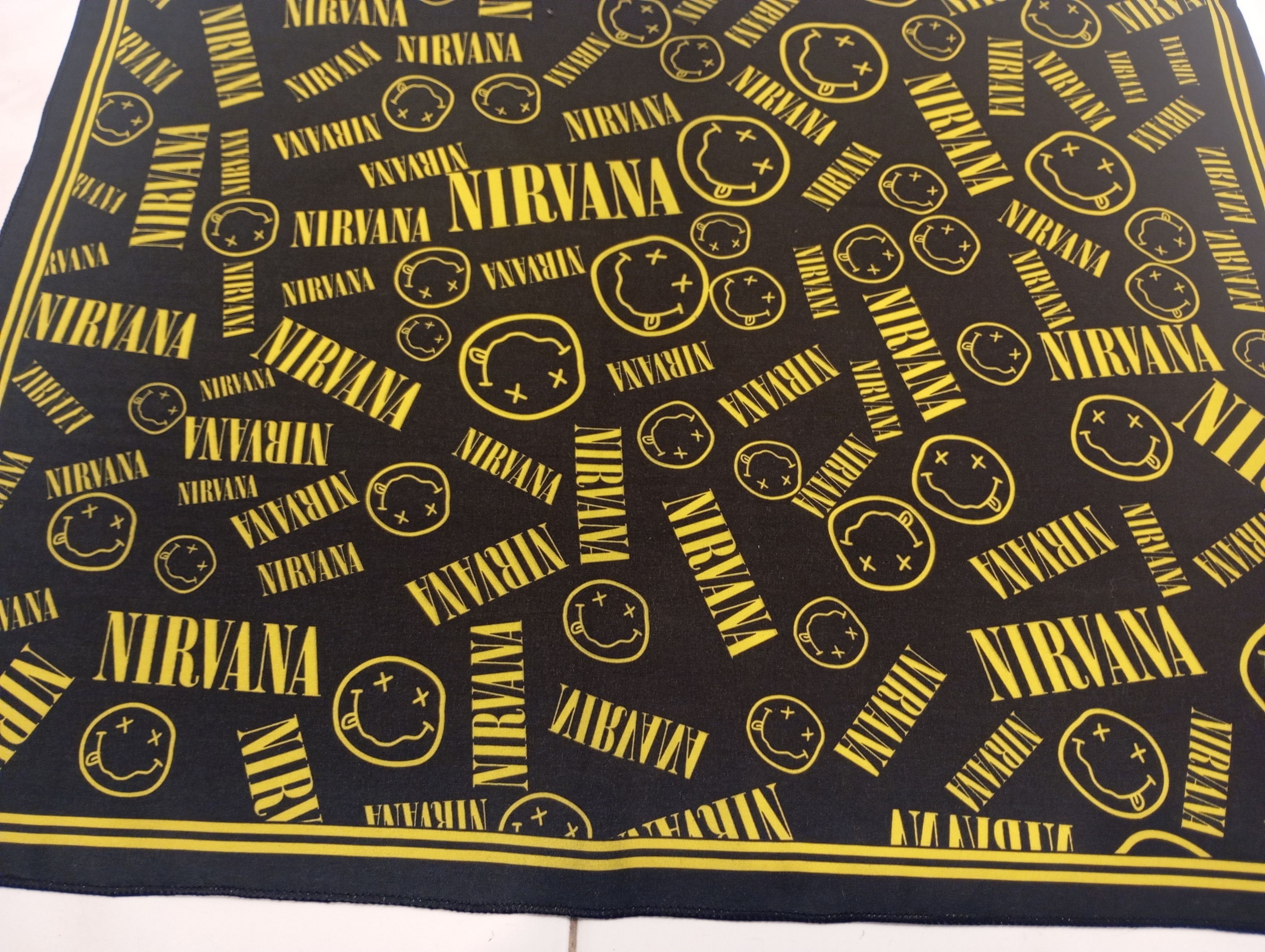 Band Tees Skulls Bandana Handkerchief Nirvana rock Band tees Size ONE SIZE - 1 Thumbnail