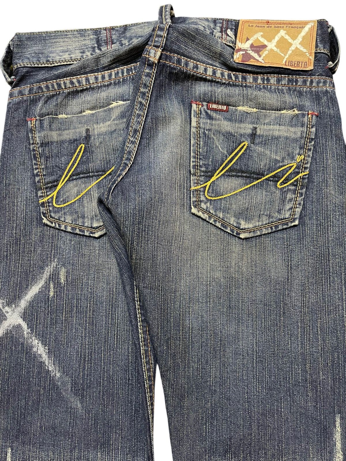 If Six Was Nine Vintange Liberto Mud Wash Faded Clawmark Distress Style Jean Size US 30 / EU 46 - 6 Thumbnail