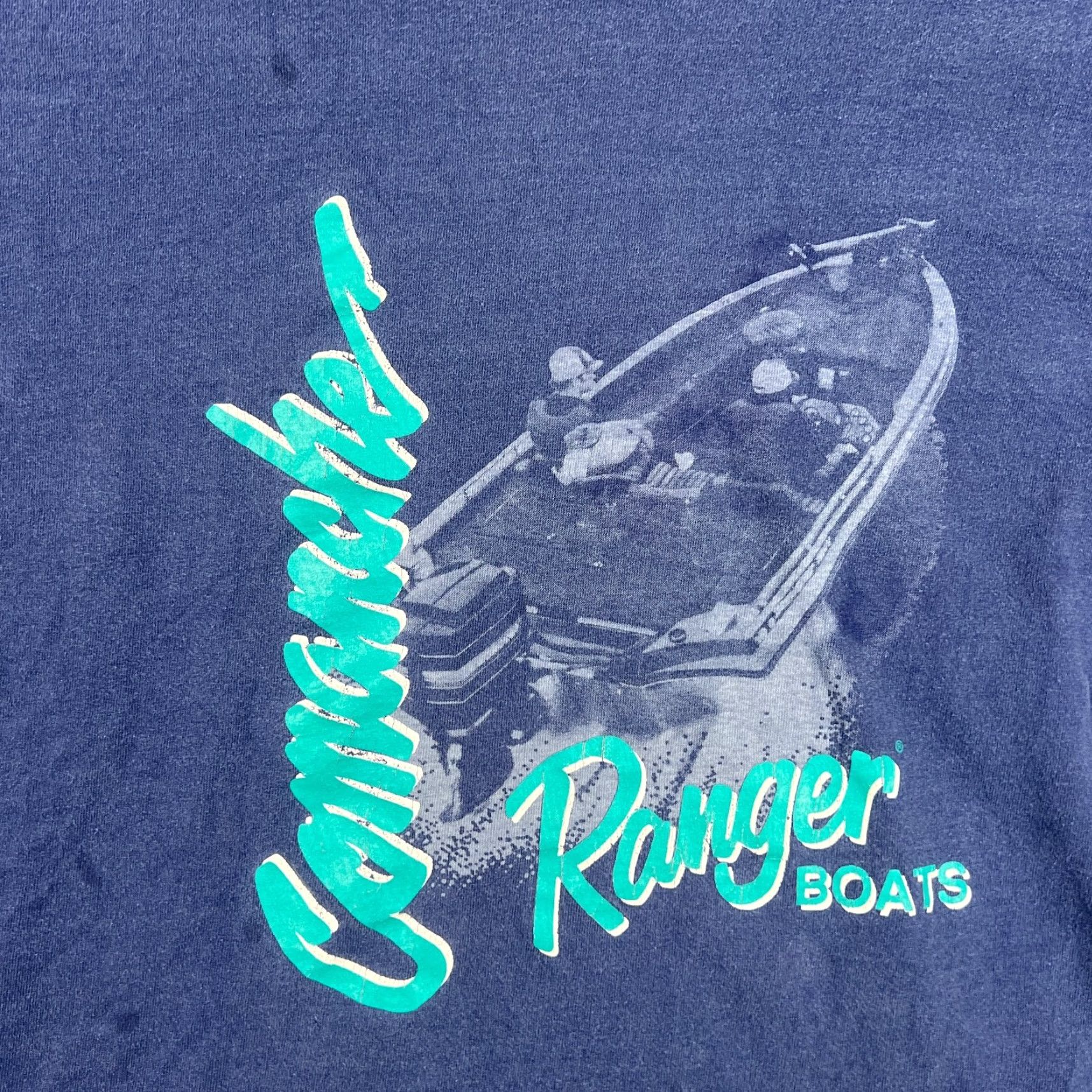 Vintage VINTAGE Ranger Boats Shirt Men M Blue Long Sleeve Crew Neck Logo Fishing Outdoor 1990s Geared for Sports Bass Fisherman Shirt Size US M / EU 48-50 / 2 - 5 Thumbnail