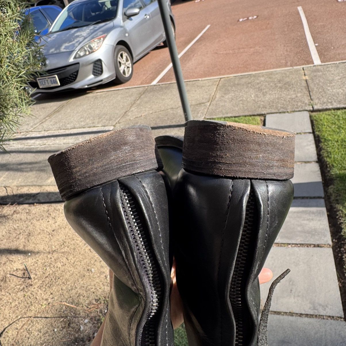 Ma+ M.a+ black leather double-zip boots, fits Size 42.5 Size US 9 / EU 42 - 11 Thumbnail