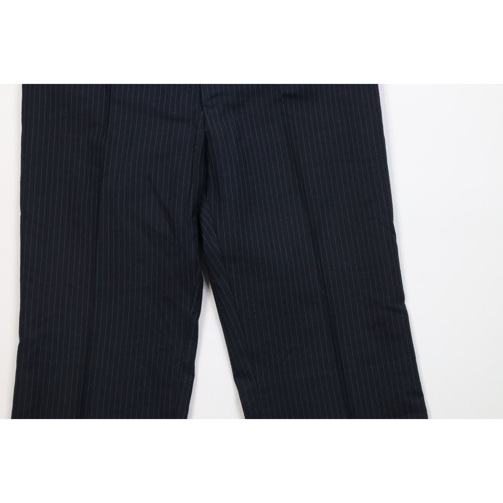 Vintage Vintage 70s Heavy Wool Pinstriped 3 Piece Suit Wedding Size 44L - 9 Thumbnail