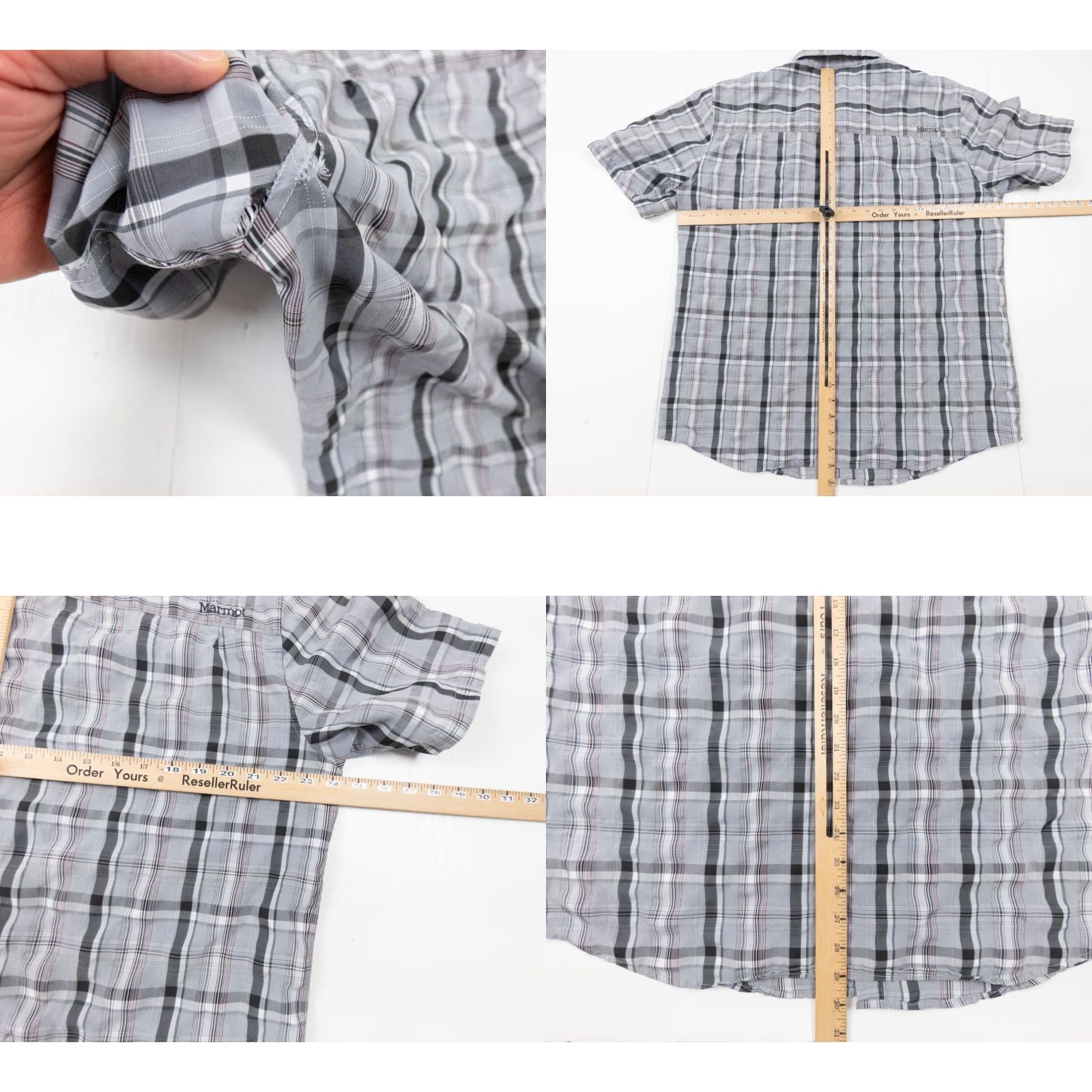 Marmot Marmot Shirt Men’s XL Button-Up Short Sleeve Plaid Gray Polyester Rayon Outdoors Casual Clothing Shirt Size US XL / EU 56 / 4 - 8 Thumbnail