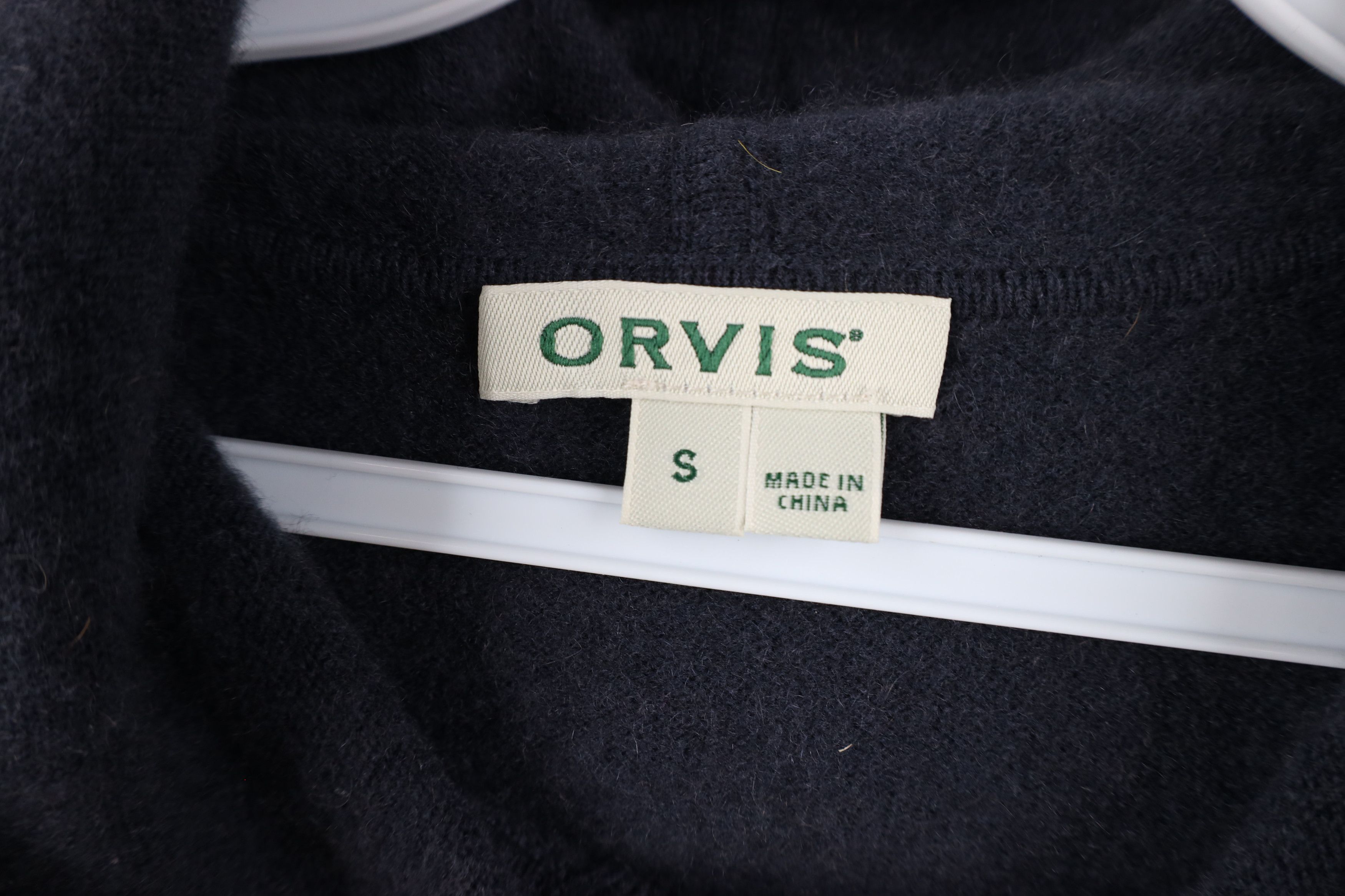 Orvis × Vintage Orvis Blank Soft Cashmere Knit Full Zip Hoodie Sweater Size S / US 4 / IT 40 - 4 Thumbnail