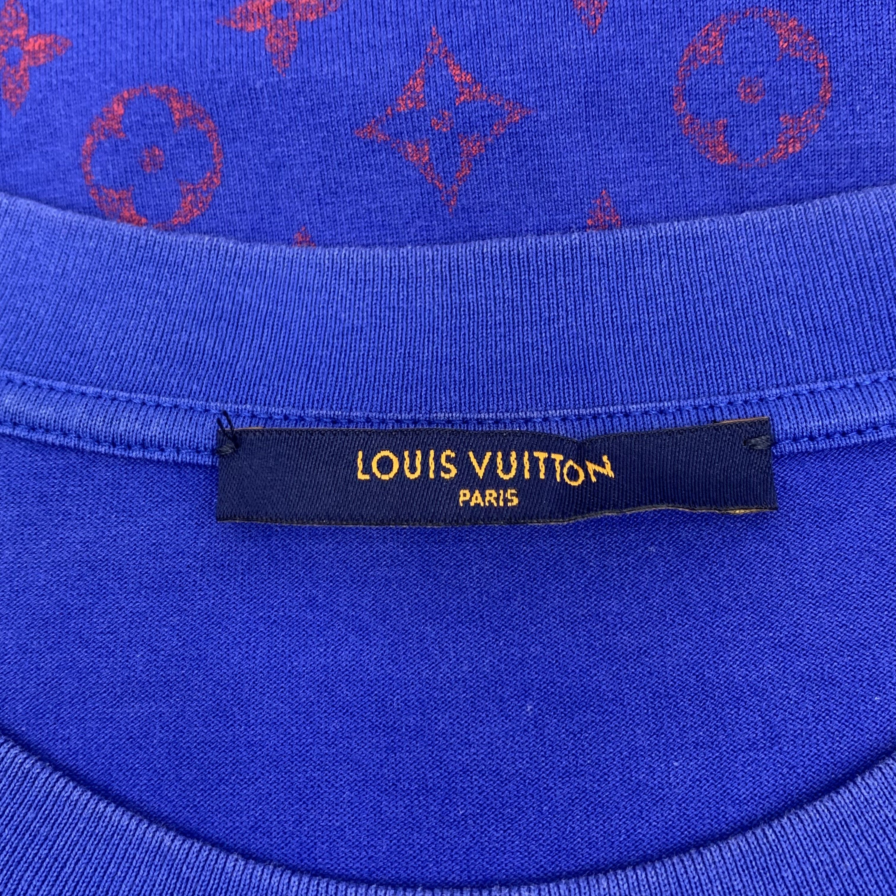 Louis Vuitton Louis Vuitton Monogram Gradient Cotton T-Shirt Navy XL Size US XL / EU 56 / 4 - 6 Thumbnail